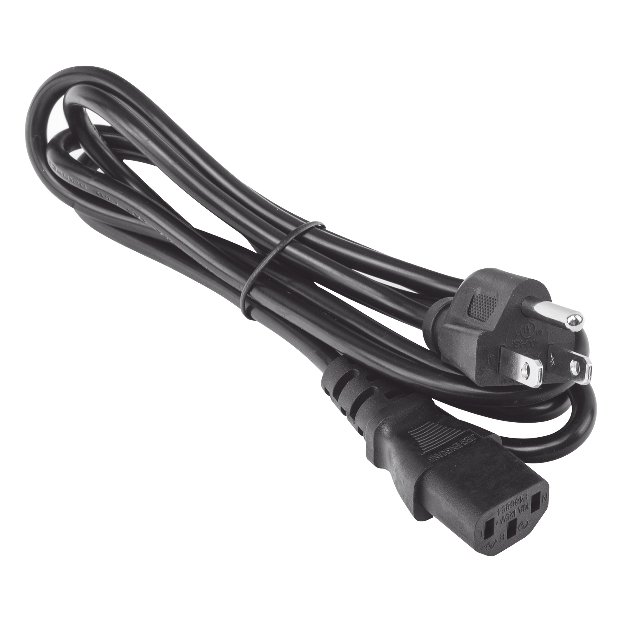 Cable de Alimentación Eléctrica / 120-240 Vca / 18 AWG / 1.8 m (5.91 ft) / IEC 320C13 a NEMA 5-15P / Trifásico con Tierra — EPCOM POWERLINE · SKU AC-CORD-1.8M