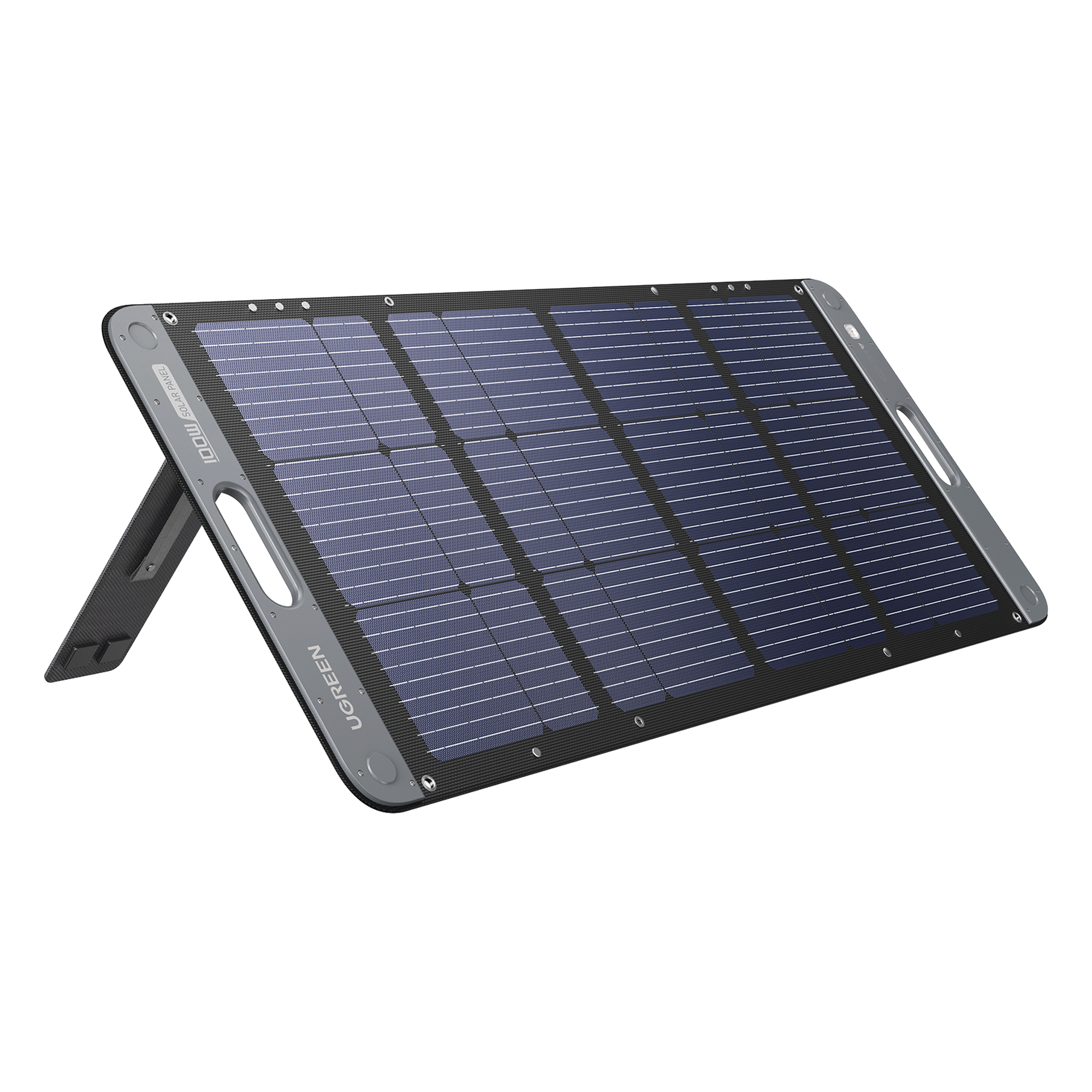 Panel Solar Plegable / 100W / Eficiencia 23% / IP67 / Cable XT60 2m / Heliostato Ajustable — UGREEN · SKU 15113