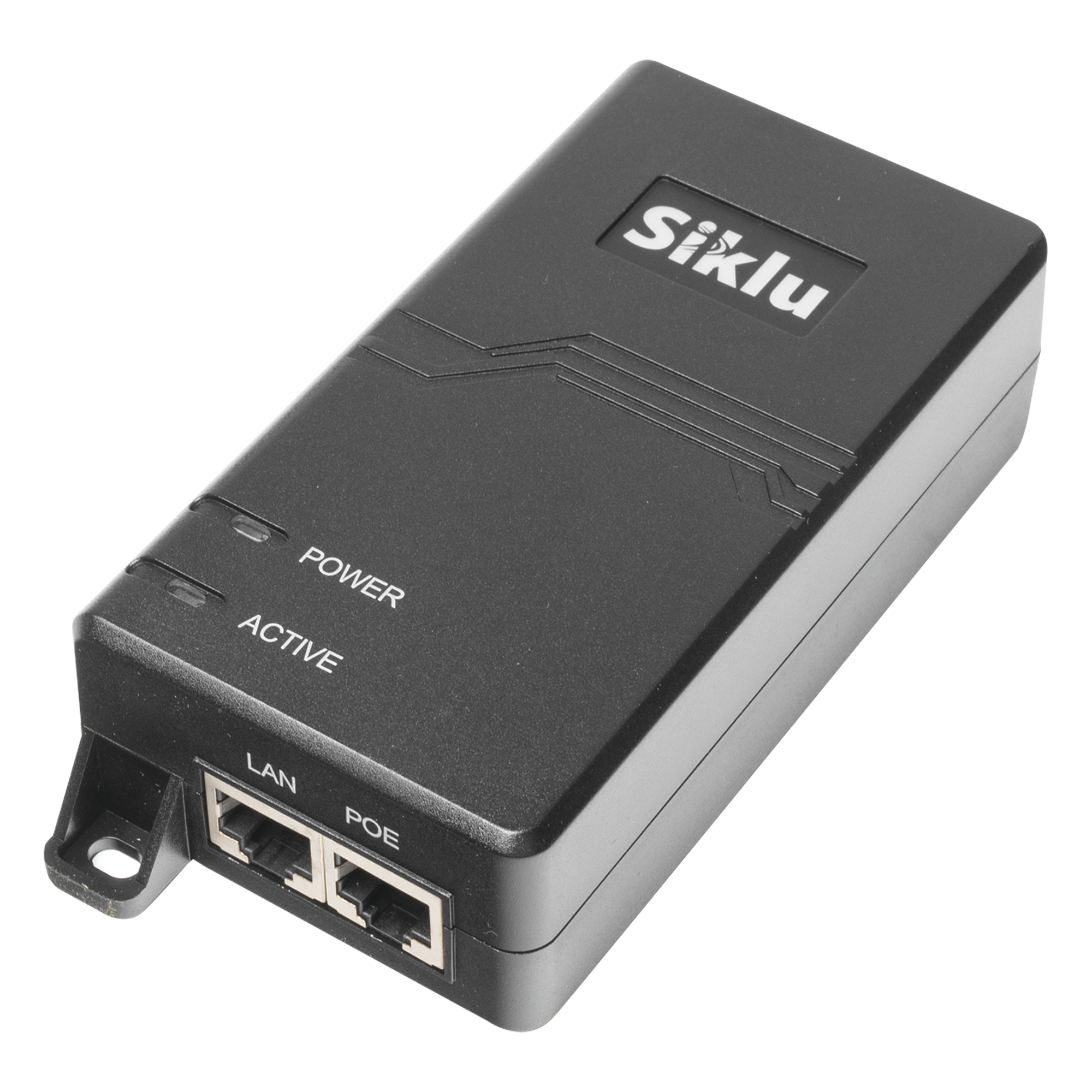 Inyector PoE Pasivo, 1 Gbps, 60 W, 55 Vcc, 100-240 Vca, Cable CA 