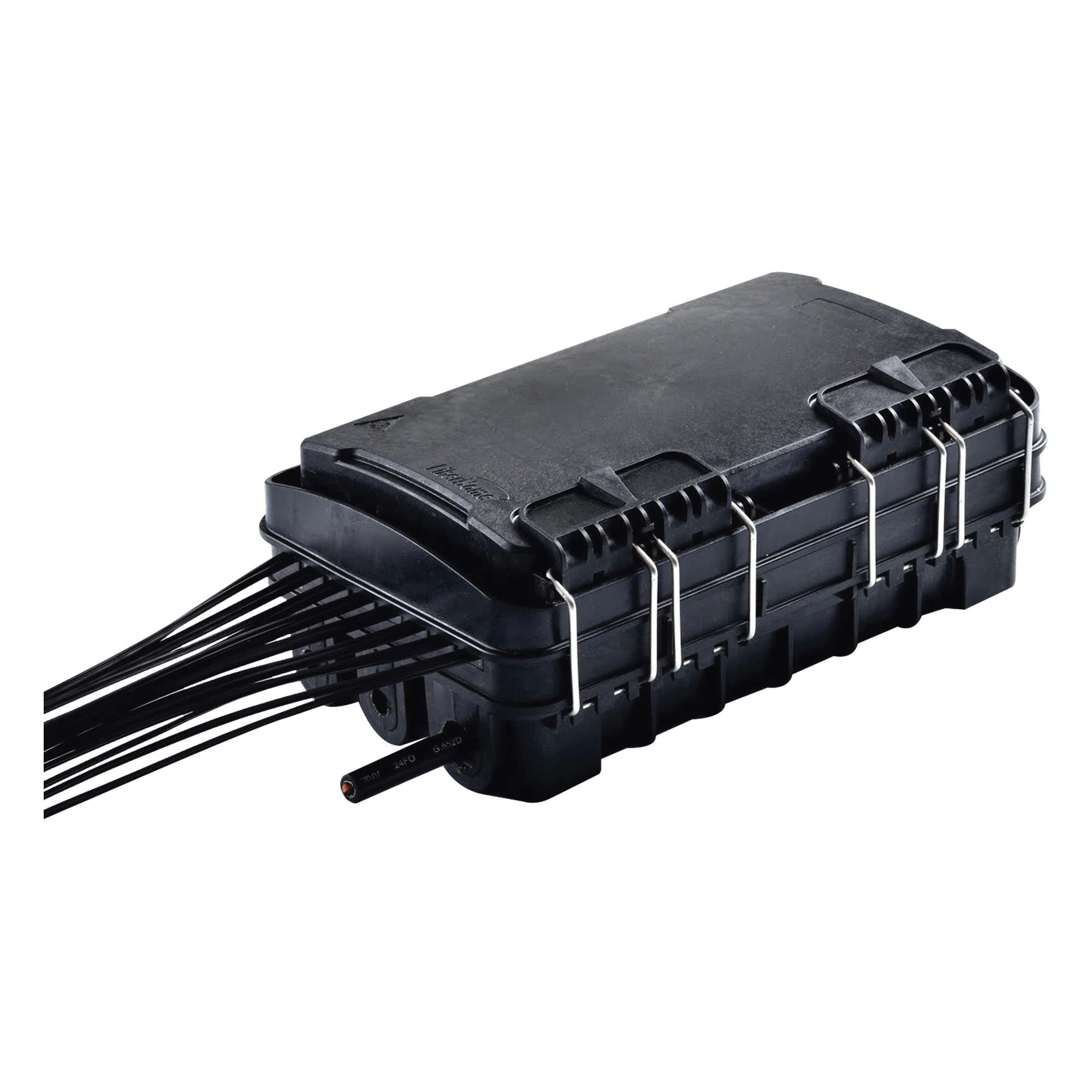 Caja de Distribución de Fibra Óptica / 24 Empalmes / 16 Puertos SC/APC Simplex / IP65 / 16 Salidas Drop — FIBERHOME · SKU FDP-420E-16