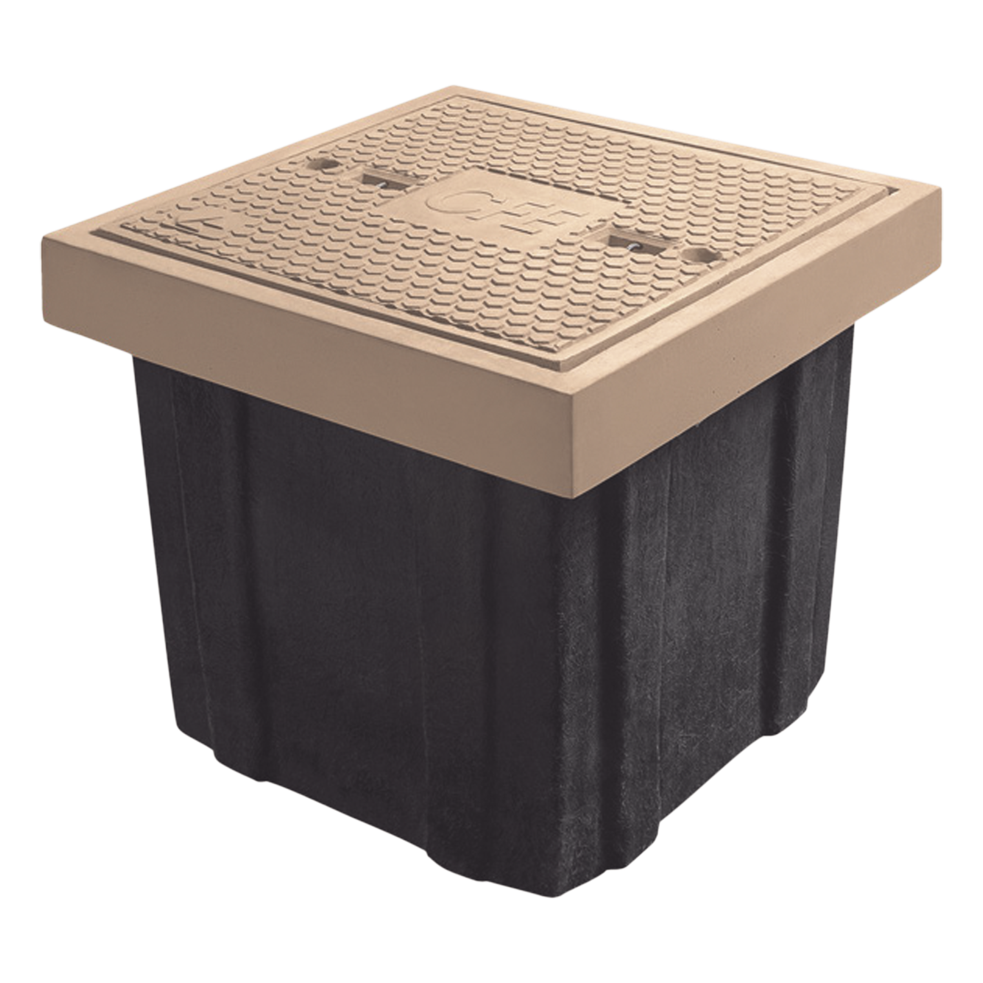 Registro Eléctrico Peatonal / 60 x 60 x 40 cm (23.62 x 23.62 x 15.75 in) / Resistencia 3 Toneladas / Concreto Polimérico y Fibra de Vidrio / Anticorrosivo / Antiderrapante — LINKEDPRO BY EPCOM · SKU LP-RE-60X60X40