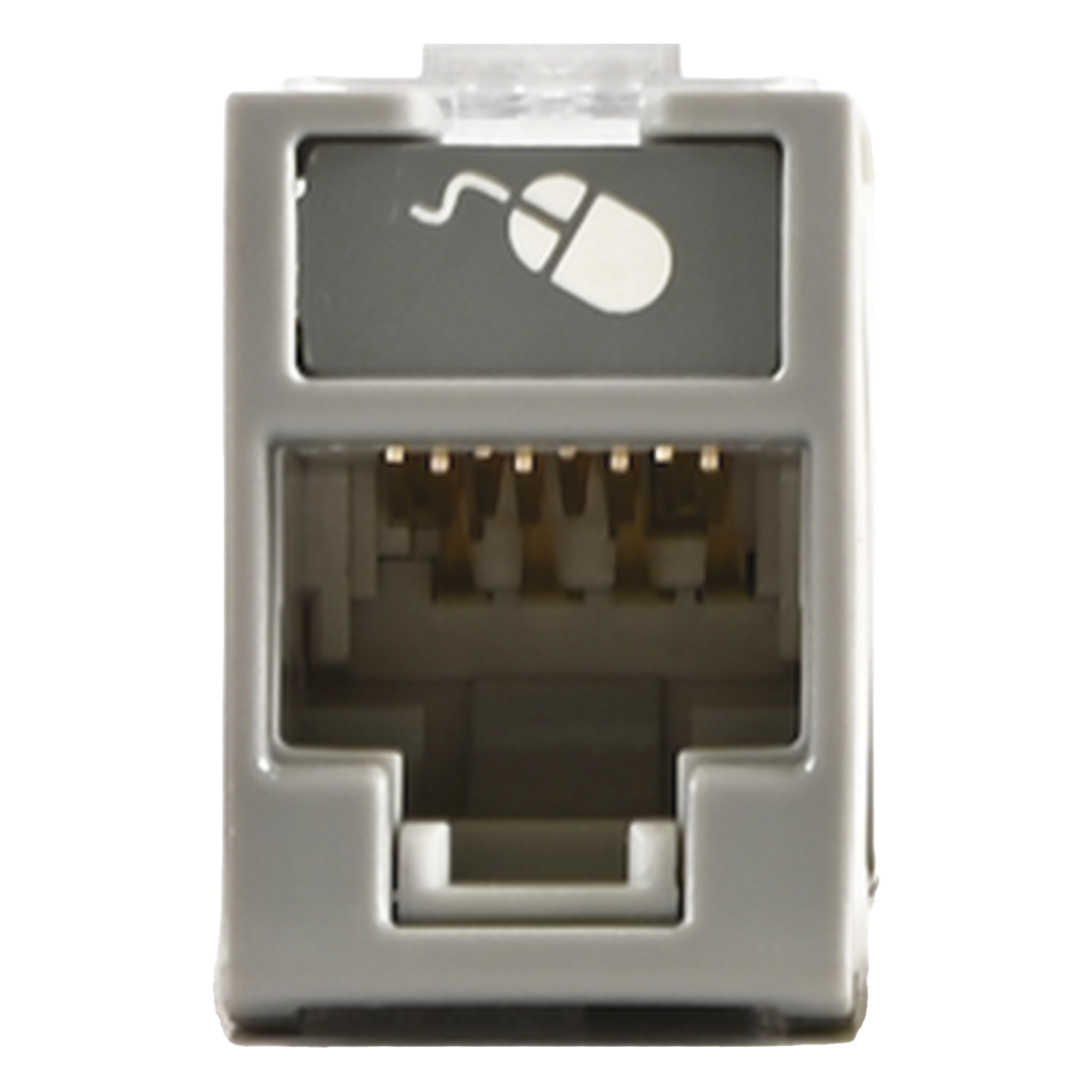 Jack de Cobre UTP / Categoría 6 / Clase E / Montaje Híbrido Plano y Angulado / Terminación 110 / Color Gris — SIEMON · SKU U6-H04NS
