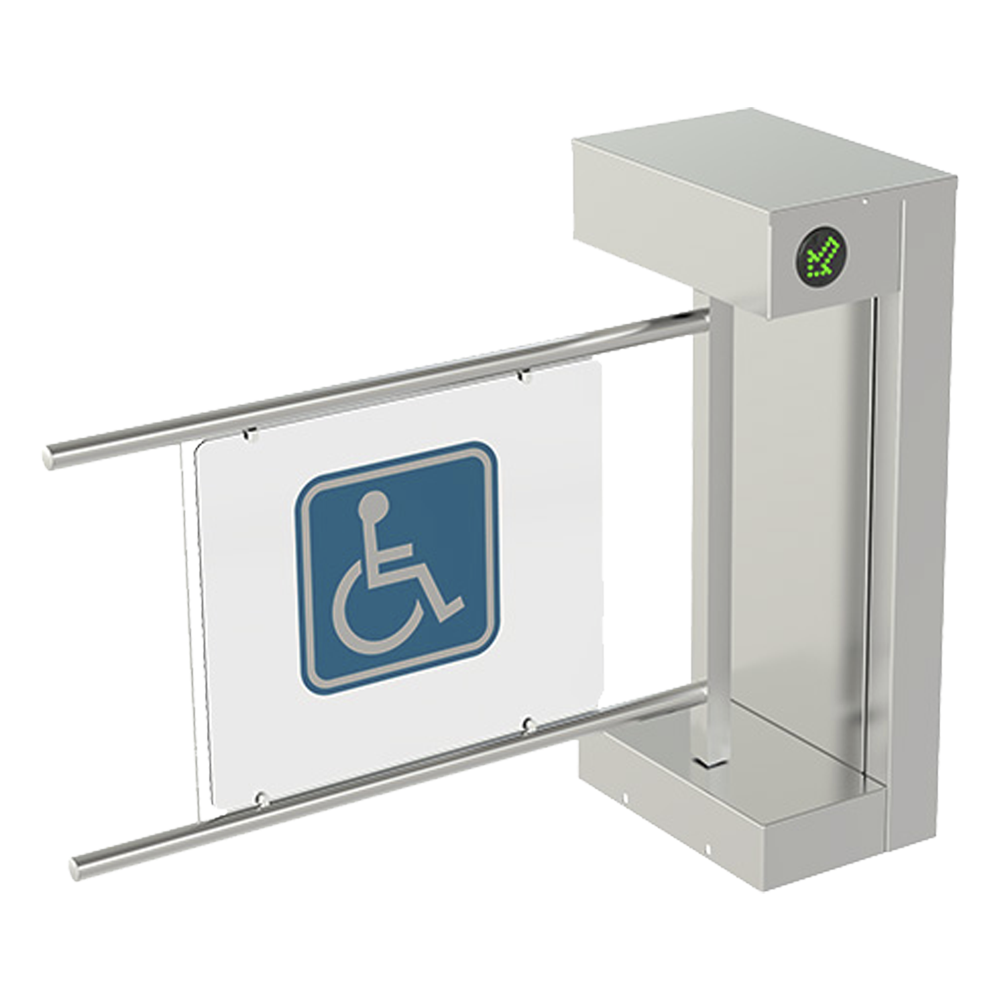 Torniquete Motorizado de Cortesía / Flujo 15 Personas/min / Apertura 2.2 s / IP54 / -20°C a +68°C / Bidireccional / 110-240 VCA — CAME · SKU 705-EN-1