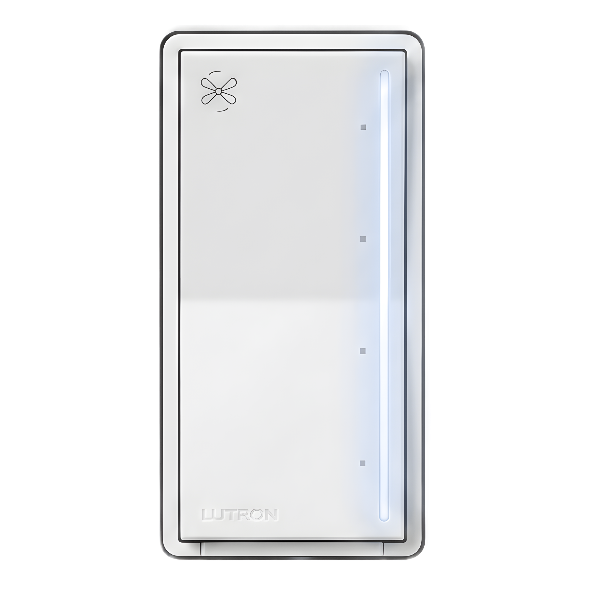 Control de Pared para Ventilador de Techo / 4 Velocidades / Barra Luminosa Regulable / RF Clear Connect / 75 pies (246 ft) — LUTRON RADIORA 3 · SKU RRSTANFWH