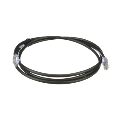Cable de Parcheo UTP, Cat6A, 24 AWG, CM, Color Negro, 0.91 Metros (3 Pies)