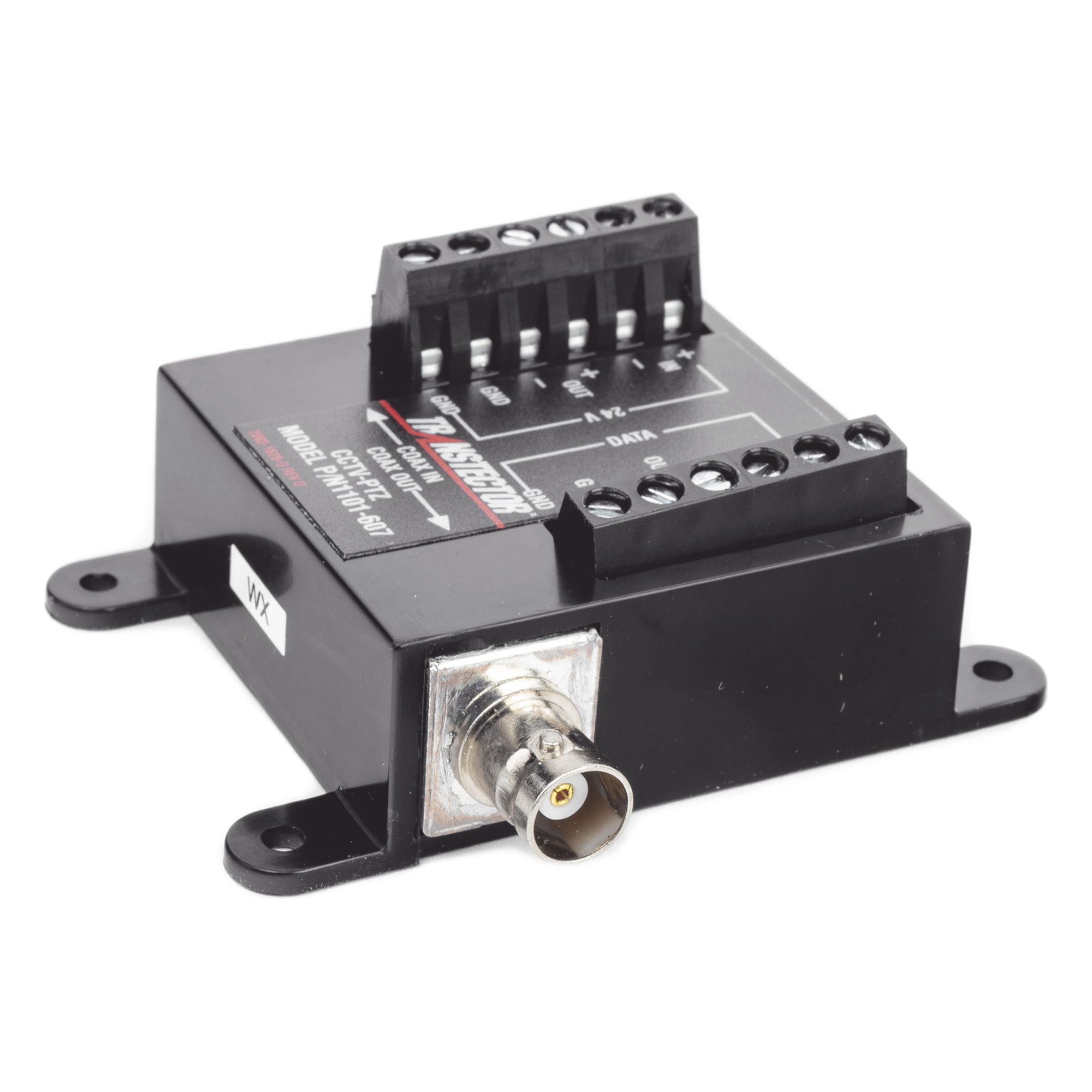 Protector CCTV PTZ / SASD / 12-24V + Coaxial BNC + RS-232/422/485 / 150A / Bidireccional / -40 a 65°C