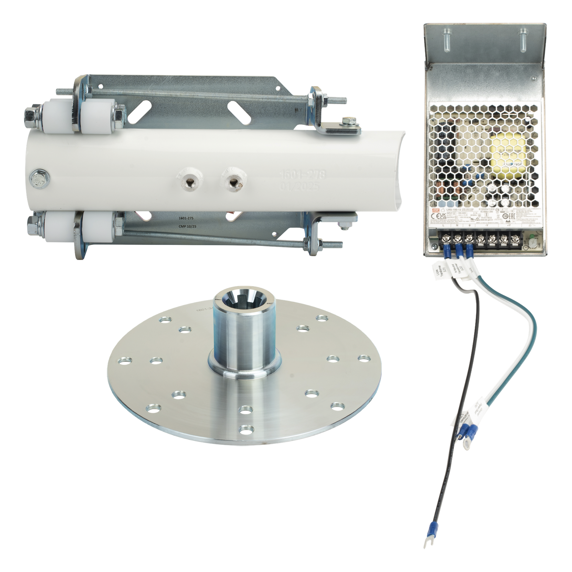 Kit de Instalación Abatible / Brazos Octagonales y Redondos / Soporte Sensores de Borde / Aluminio Resistente / Compatibilidad Múltiples Barreras — DKS DOORKING · SKU 8080-295