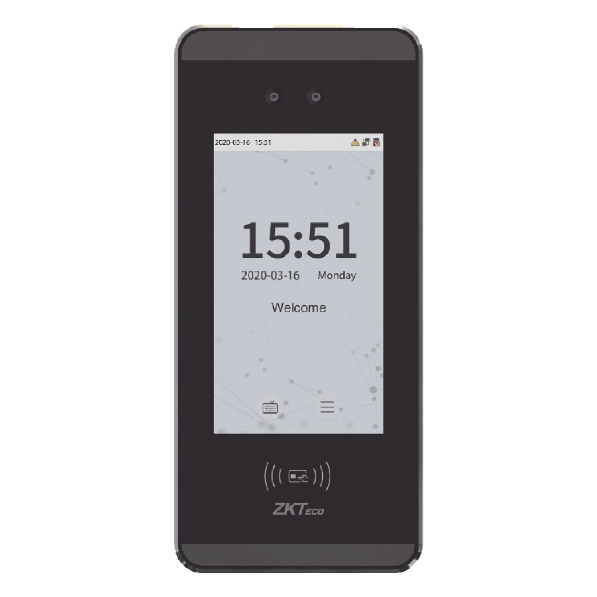 Terminal de Reconocimiento Facial / 3,000 Usuarios / Pantalla 5" / Lector EM / Anti-Sabotaje / TCP-IP / RS485 / 2 m (6.6 ft) — ZKTECO · SKU MINI-AC-PLUS