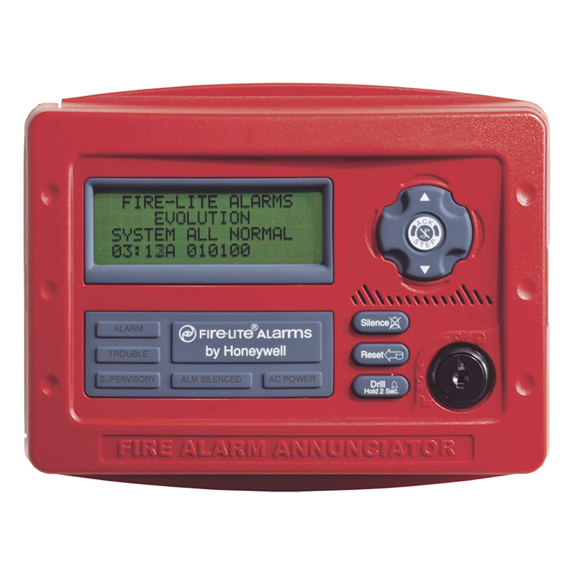Anunciador Remoto LCD / 80 Caracteres Retroiluminados / Interfaz ANN-Bus 2 Hilos / Hasta 8 Unidades por Panel / Alcance 1,800 m (5,905.5 ft) / Certificado UL 864 — FIRE-LITE · SKU ANN-80