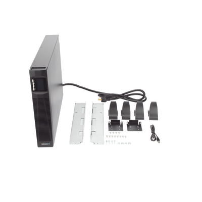 UPS de 3000VA/2700W / Topología On-Line Doble Conversión con Baterías Internas / Entrada y Salida de 120 Vca  / Pantalla LCD Configurable / Formato Rack o Torre / 8 Salidas