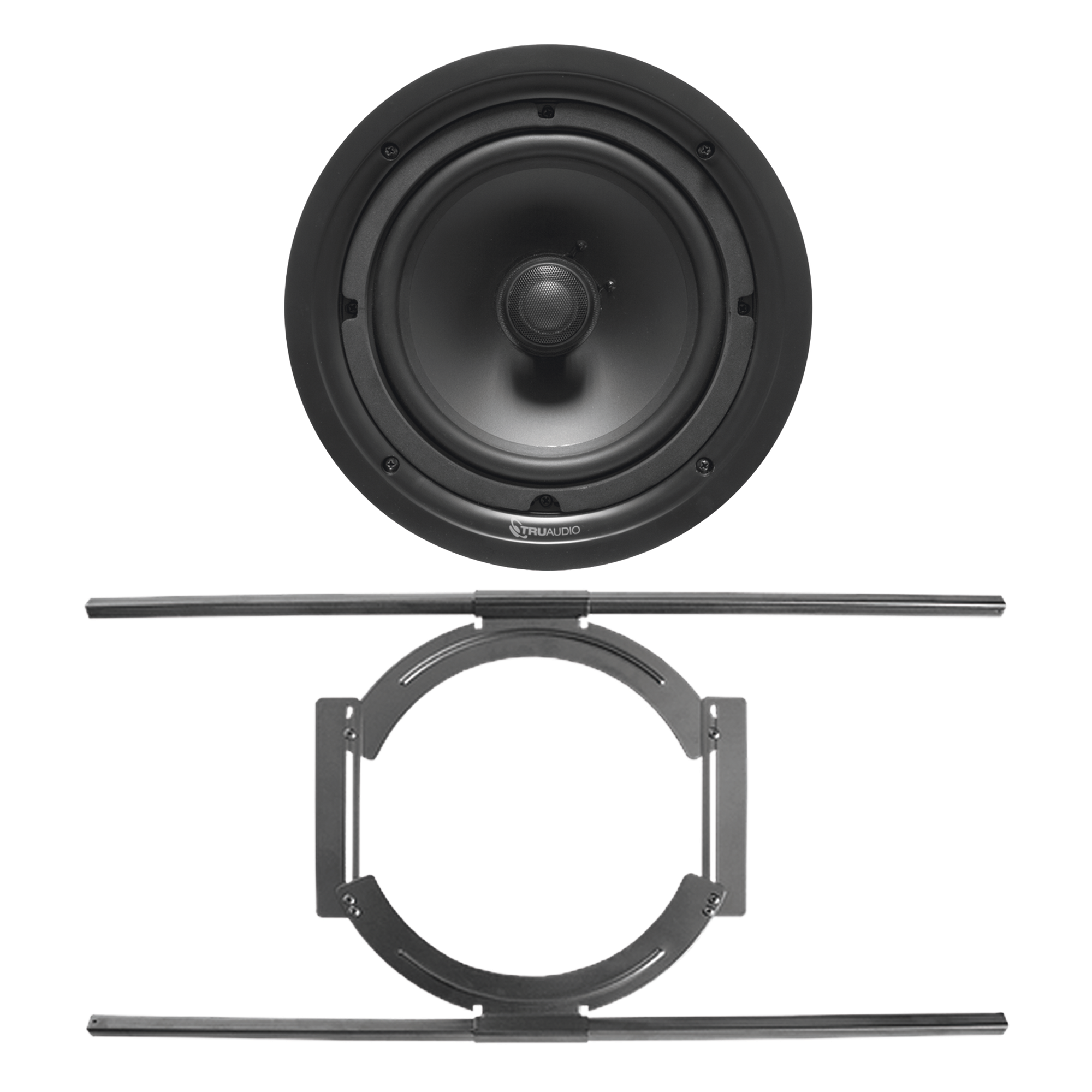 Bocina de Techo / 2 Vías / Woofer 6 in / Tweeter 1 in / 90 W / 90 dB / 52 Hz - 20 kHz / Rejilla Sin Marco / Soporte para Techos Suspendidos — TRUAUDIO · SKU PP6/S