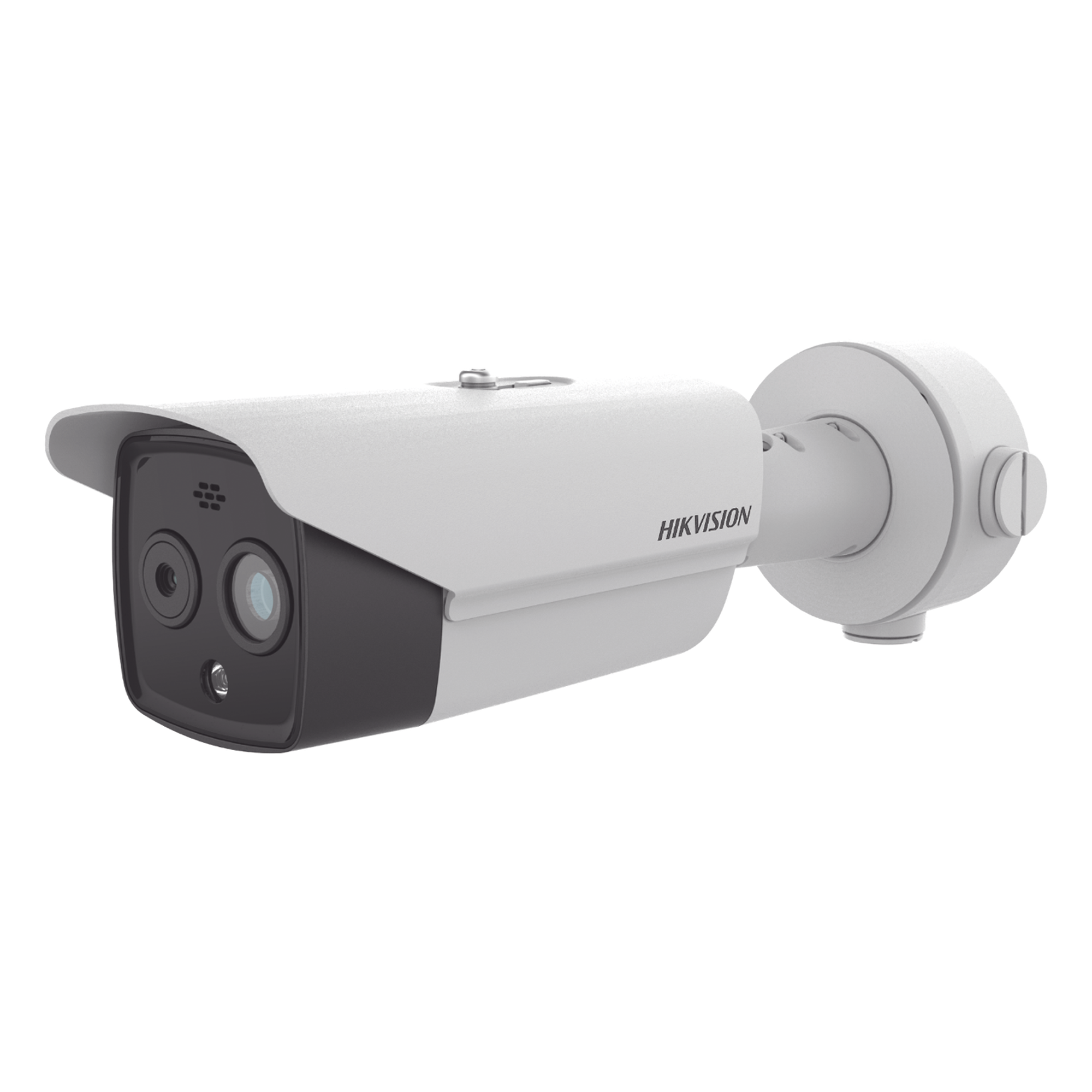 Cámara Bala IP Dual / Térmica 256 x 192 / Óptica 4 Megapixel / IR 30 m (98.4 ft) / PoE / Termométrica / Sirena / IP66 — HIKVISION · SKU DS-2TD2628-7/QA