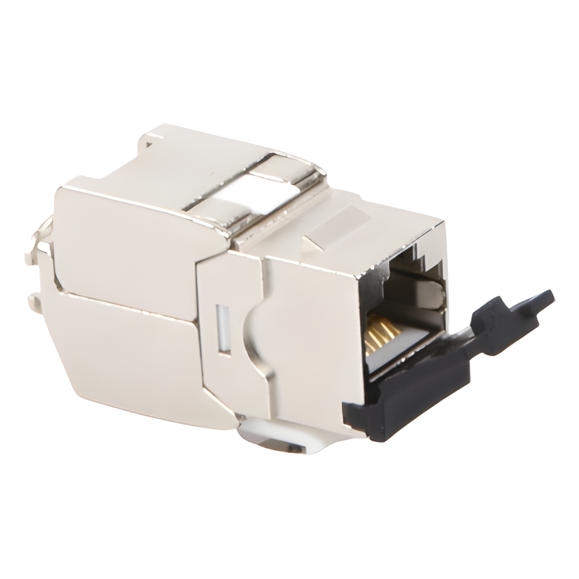 Módulo Jack Keystone / STP Blindado / CAT6A / Toolless / 10GbE / Tapa Protectora