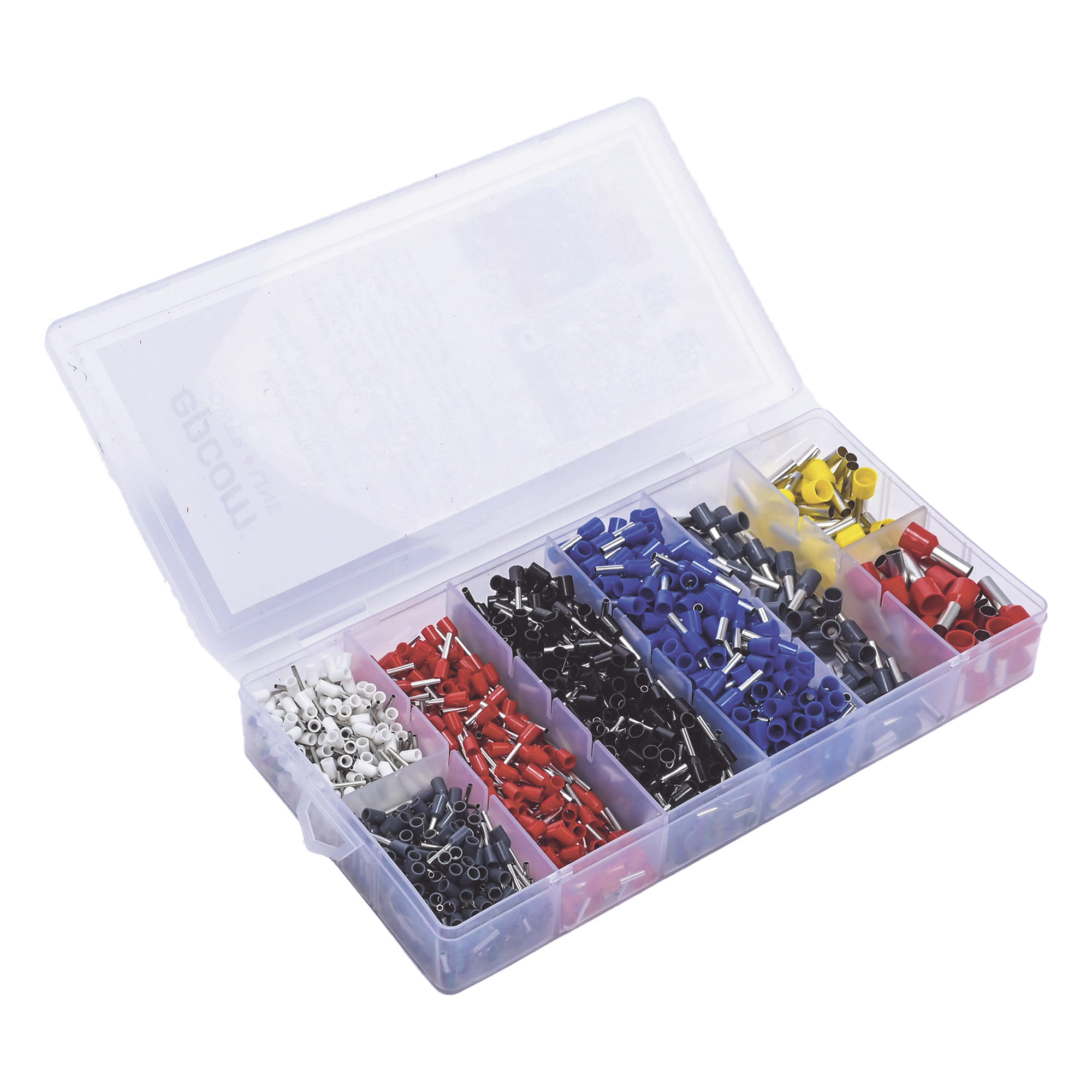 Juego de Terminales Ferrul / 1200 Piezas / 0.5 a 10 mm² / Cobre/Latón Estañado / Polipropileno / Bajo Voltaje — EPCOM POWERLINE · SKU EP-TK-1200