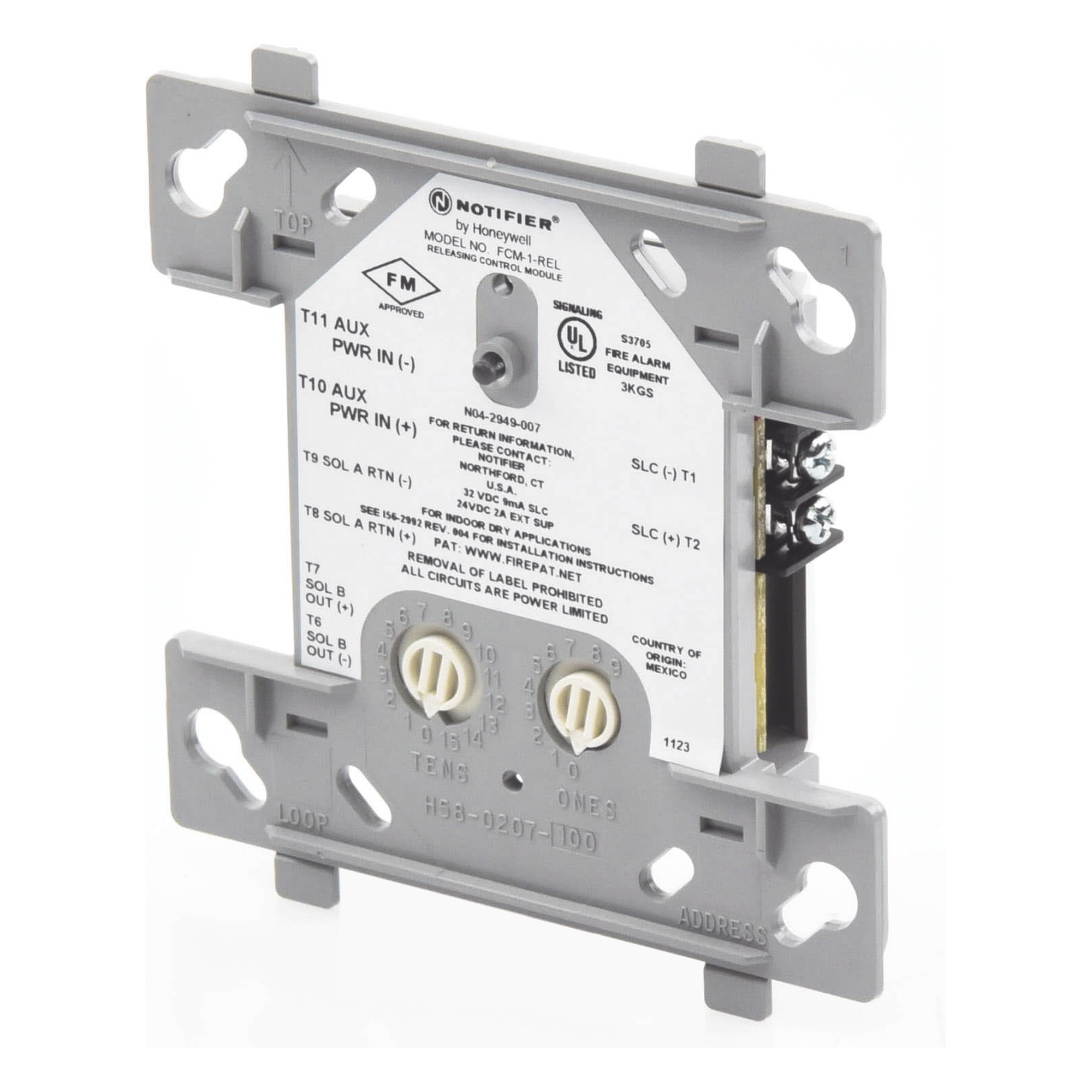 Módulo de Control de Descarga Direccionable / Protocolo Redundante / 24 VDC / Clase A o B / Supervisión de Solenoide