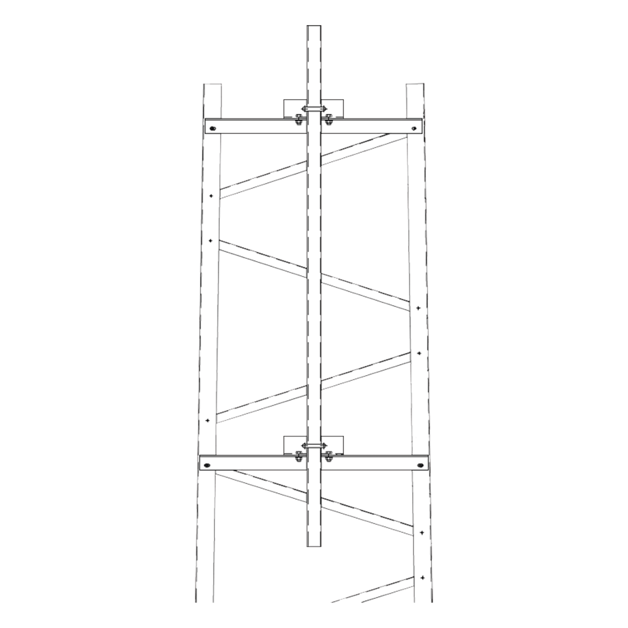 Brazo para Torre / Sección #4 / Mástil de Aluminio 1.8 m (5.9 ft) / Herrajes Incluidos / Exterior — Trylon · SKU TRY-TFM4