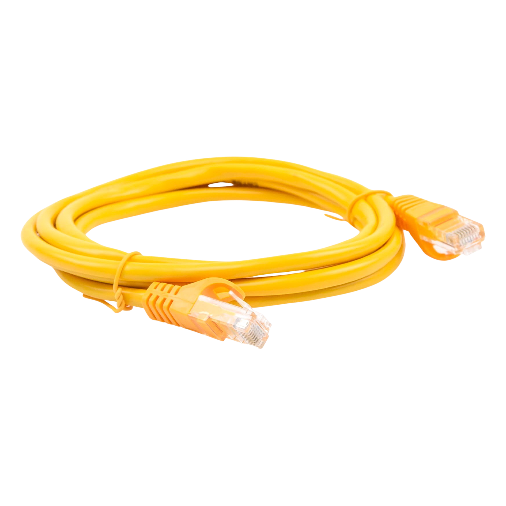 Cable de Parcheo UTP Cat5e / 2.0m (6.56 pies) / Amarillo / Sin Blindaje / 100 Ohms