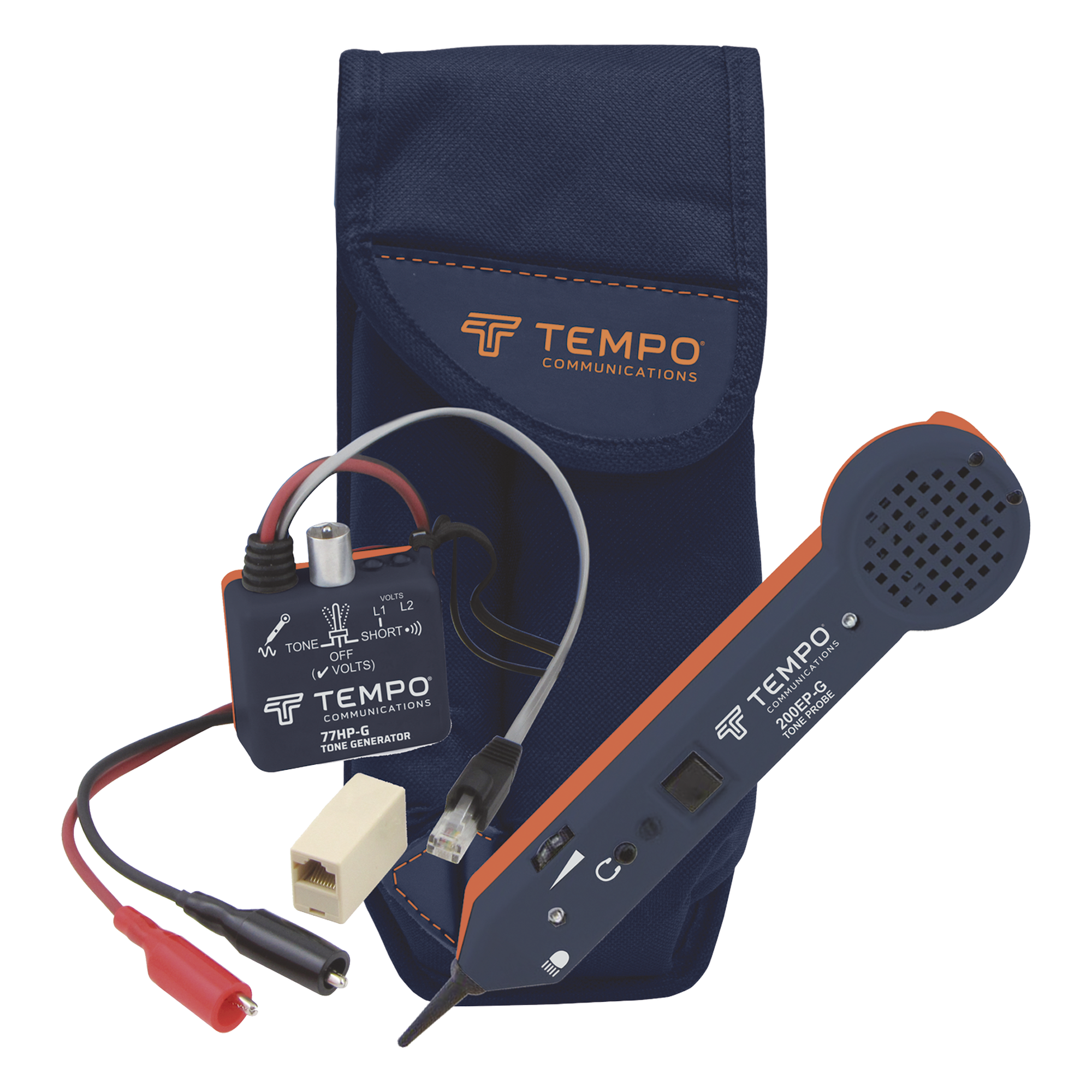 Generador de Tonos Profesional / Amplificador Inductivo / Rastreo 6,000 m (19,685 ft) / Auricular con Ganancia Ajustable — TEMPO · SKU 701K-G-BOX