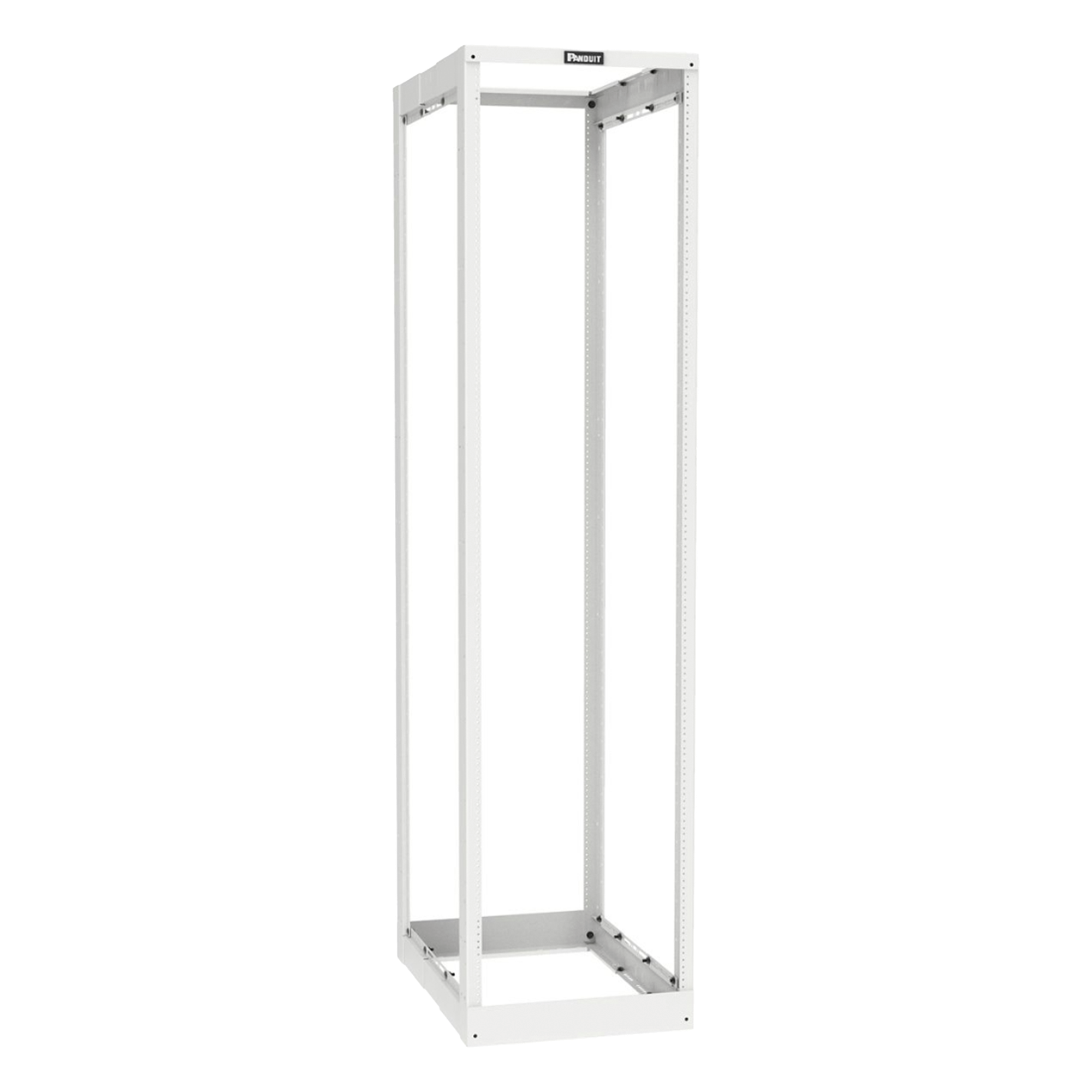 Rack de Cuatro Postes / 45 Unidades de Rack / Profundidad Ajustable 584.2 a 1066.8 mm (23 a 42 in) / Carga Estática 907.2 kg (2000 lbs) / Rieles Roscados #12-24 / Color Blanco — PANDUIT · SKU AR4PWH