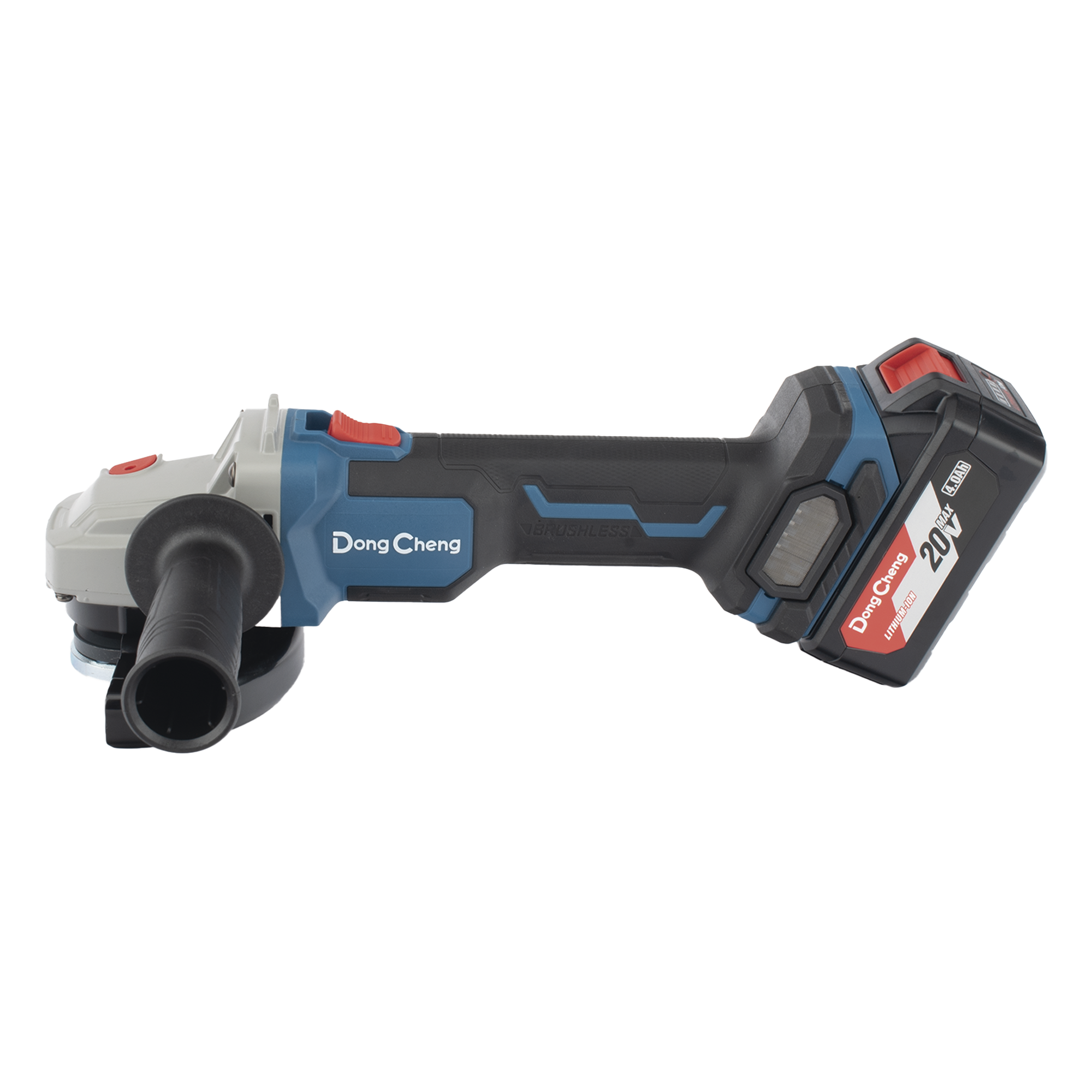 Amoladora Angular de 20Vcc, Disco de 4-1/2 in, Incluye 2 Baterías de 4.0Ah, Cargador y Estuche