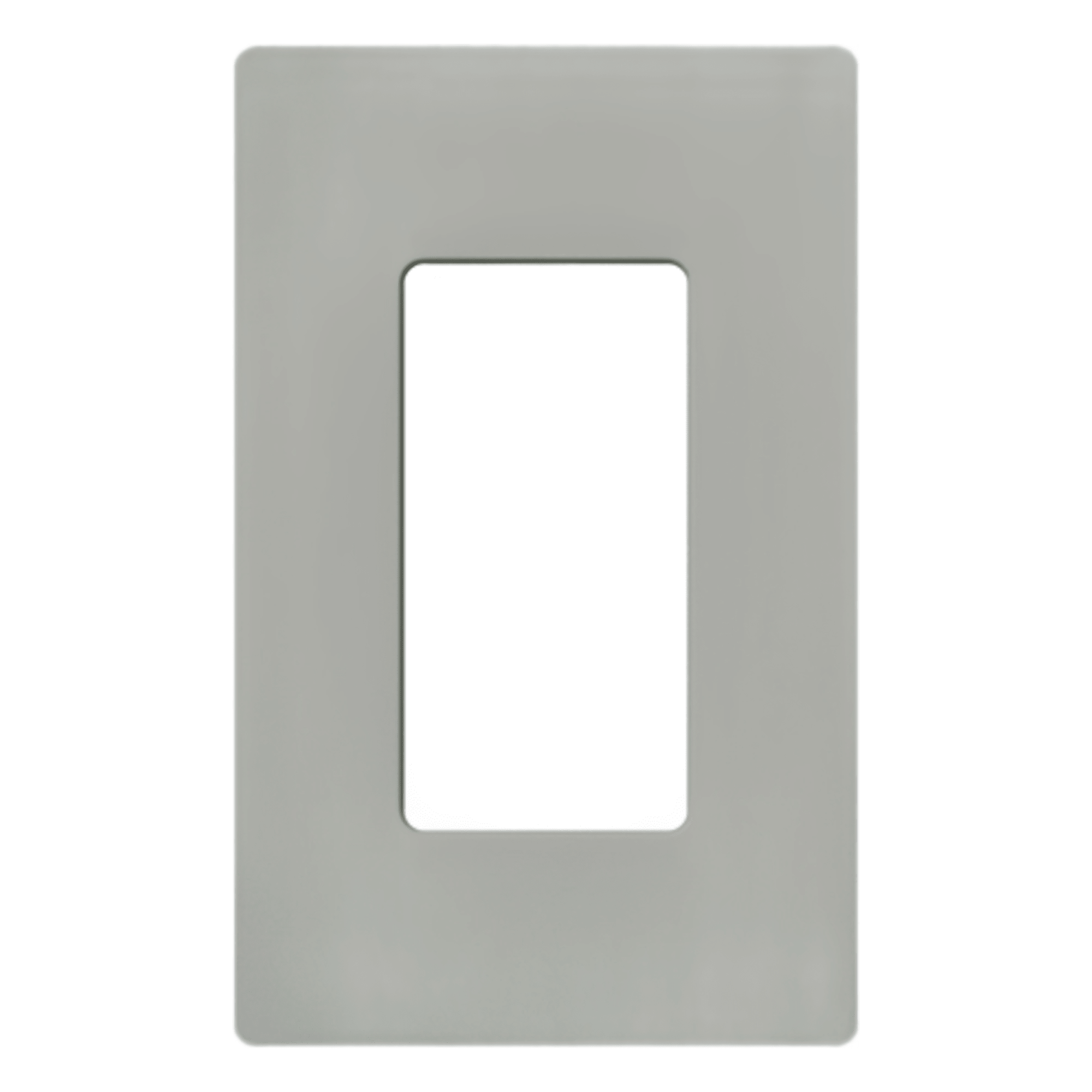 Placa de Pared Decorativa / 1 Espacio / Diseño sin Tornillos Visibles / Perfil 7.6 mm / Acabado Brillante Gris — LUTRON ELECTRONICS · SKU CW1GR