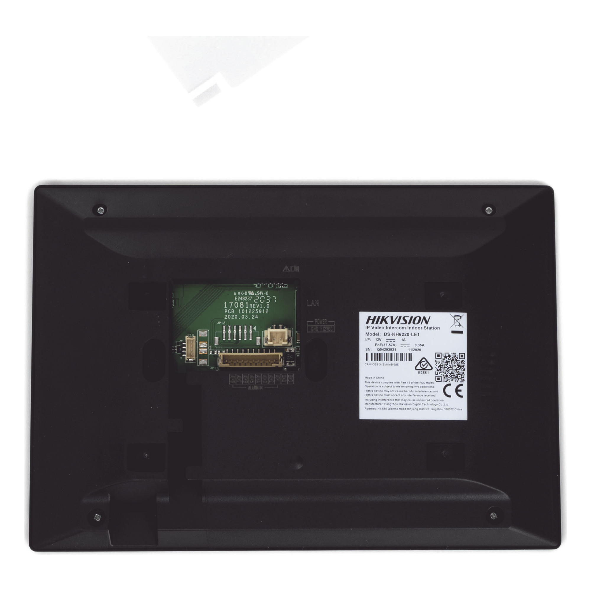 Monitor IP para Videoportero / Pantalla 7" / Resolución 1024 x 600 / 16 Canales de Video / PoE Estándar / 8 Entradas de Alarma