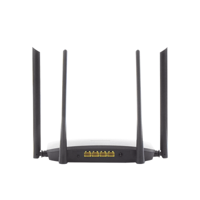 Router Inalámbrico WISP Gigabit / Hasta 1200 Mbps / Doble Banda AC (2.4 GHz y 5 GHz) / 3 Puertos LAN 10/100/1000 Mbps + 1 Puerto WAN 10/100/1000 Mbps /  4 Antenas Externas Omnidireccional de 5 dBi / Interior