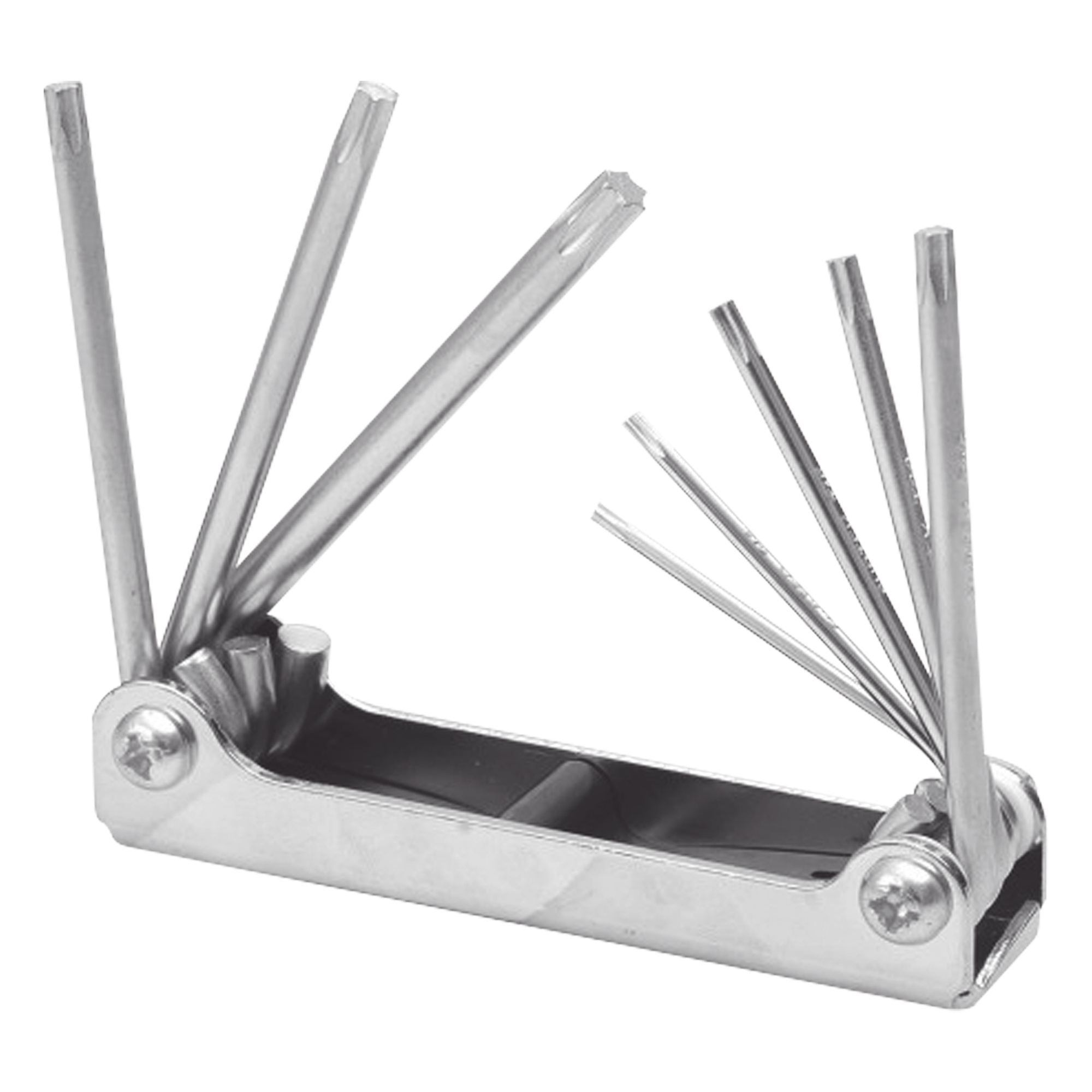 Juego de Llaves Torx / 8 Piezas T9-T40 / Estuche Metálico Tipo Navaja / Acero Cromo Vanadio / 16 x 4.5 x 2 cm — SURTEK · SKU SYS-ALLFTN8