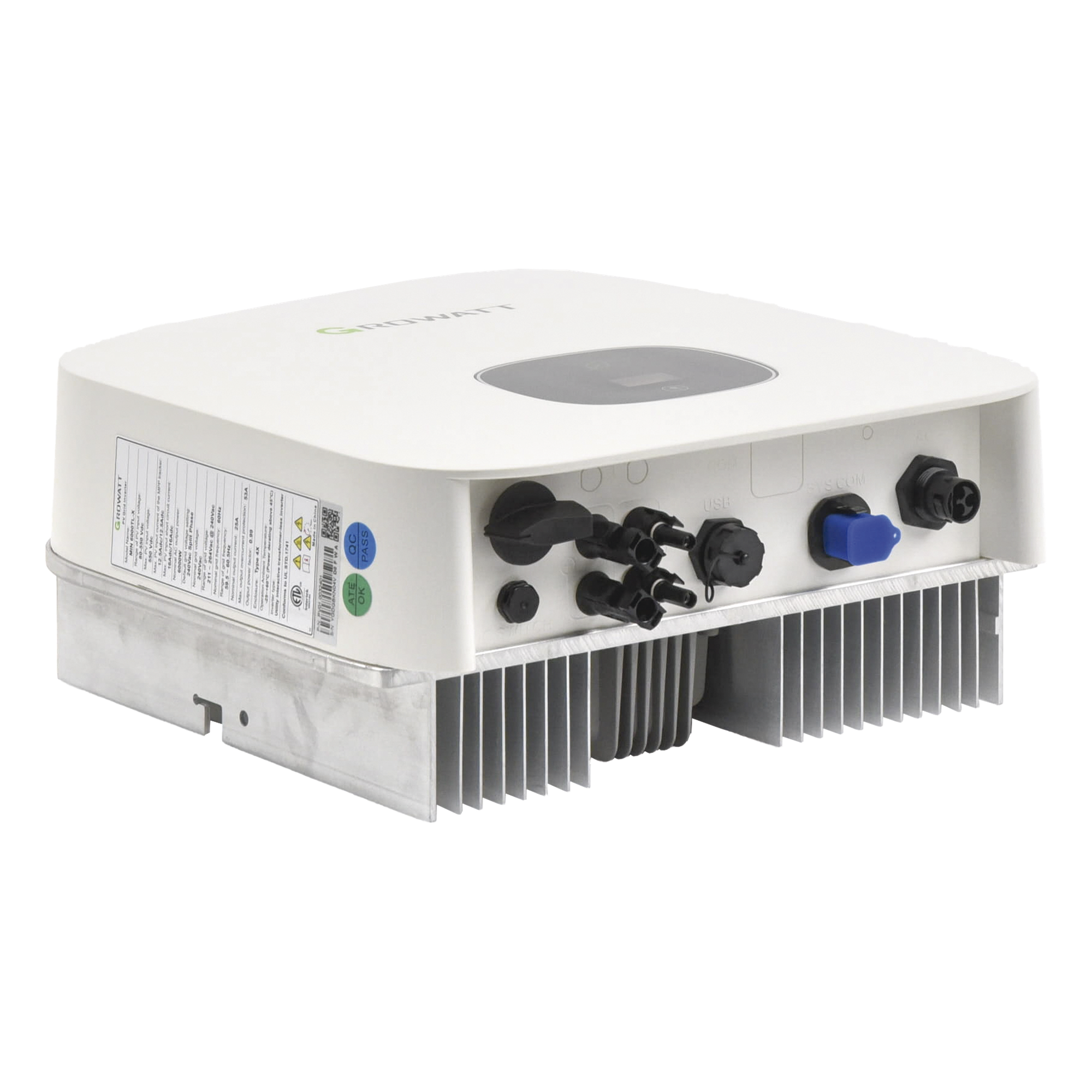 Inversor Solar para Interconexión / 6 kW / Salida Monofásica 220 Vca / 2 MPPT 16 A / Eficiencia 98.4% / WiFi Integrado / IP65