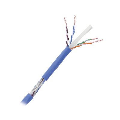 Cable Cat6+ Calibre 23 Alto Rendimiento, ETL, UL, Color Azul, de 100 Metros (328.08 Pies), Super Flexible, para Aplicaciones de CCTV, Video HD, y Redes de Datos.