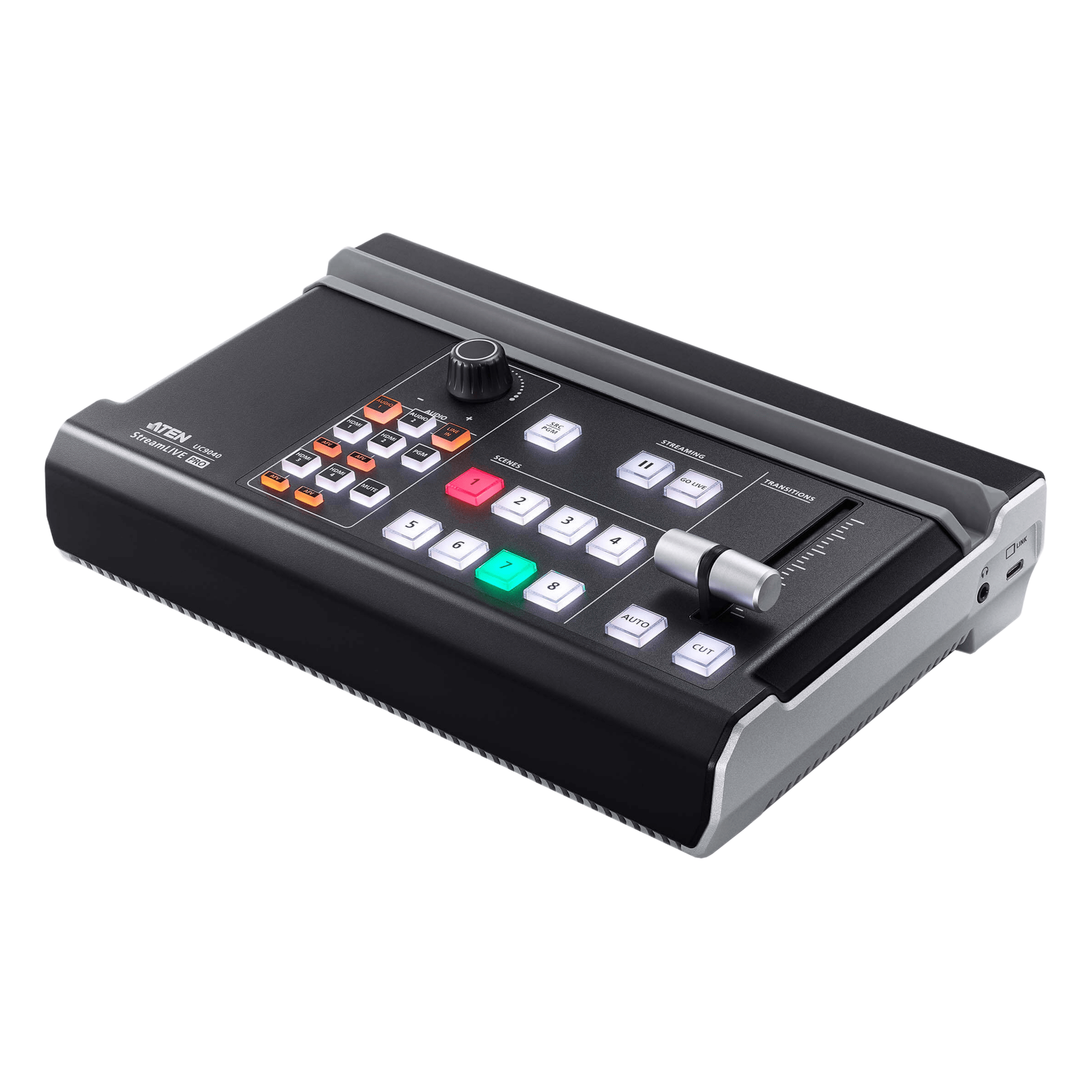 Mezclador AV Streaming / Captura 1080p / Transmisión en Vivo / Conversión 4K a HDMI / Grabación USB 3.1 / Control Multiplataforma — ATEN · SKU UC9040