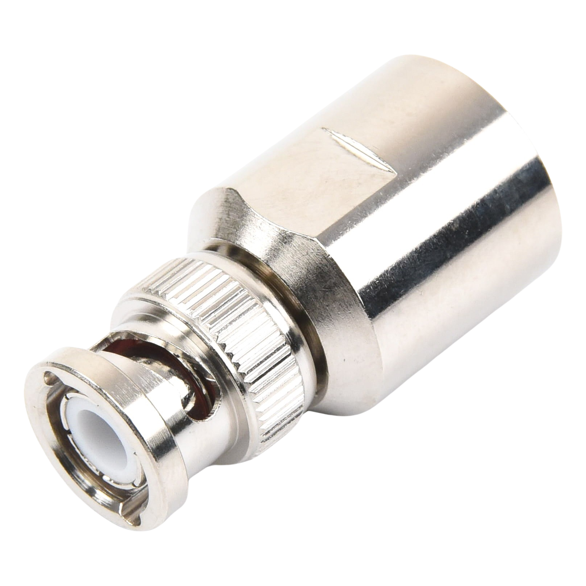 Conector BNC Macho / Rosca Precisa / Cables RG-8/U, RG-213/U, RG-214 / AWG-11/13 / Cuerpo Bronce Niquelado / Contacto Oro