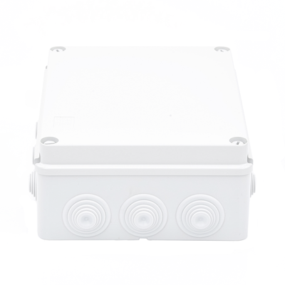 Caja Estanca de PVC Para Derivación y Conexión, 12 Entradas, Tapa Atornillada, 240x190x90 mm (Área interna), Uso Exterior IP55, Material que no Propaga el Fuego y Libre de Hálogenos