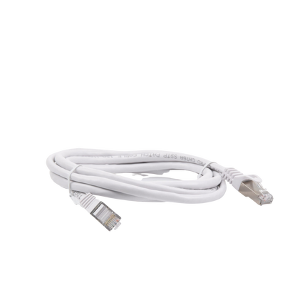Patch Cord Cat6A 10G Blindado 2 Metros (6.56 Pies) Blanco