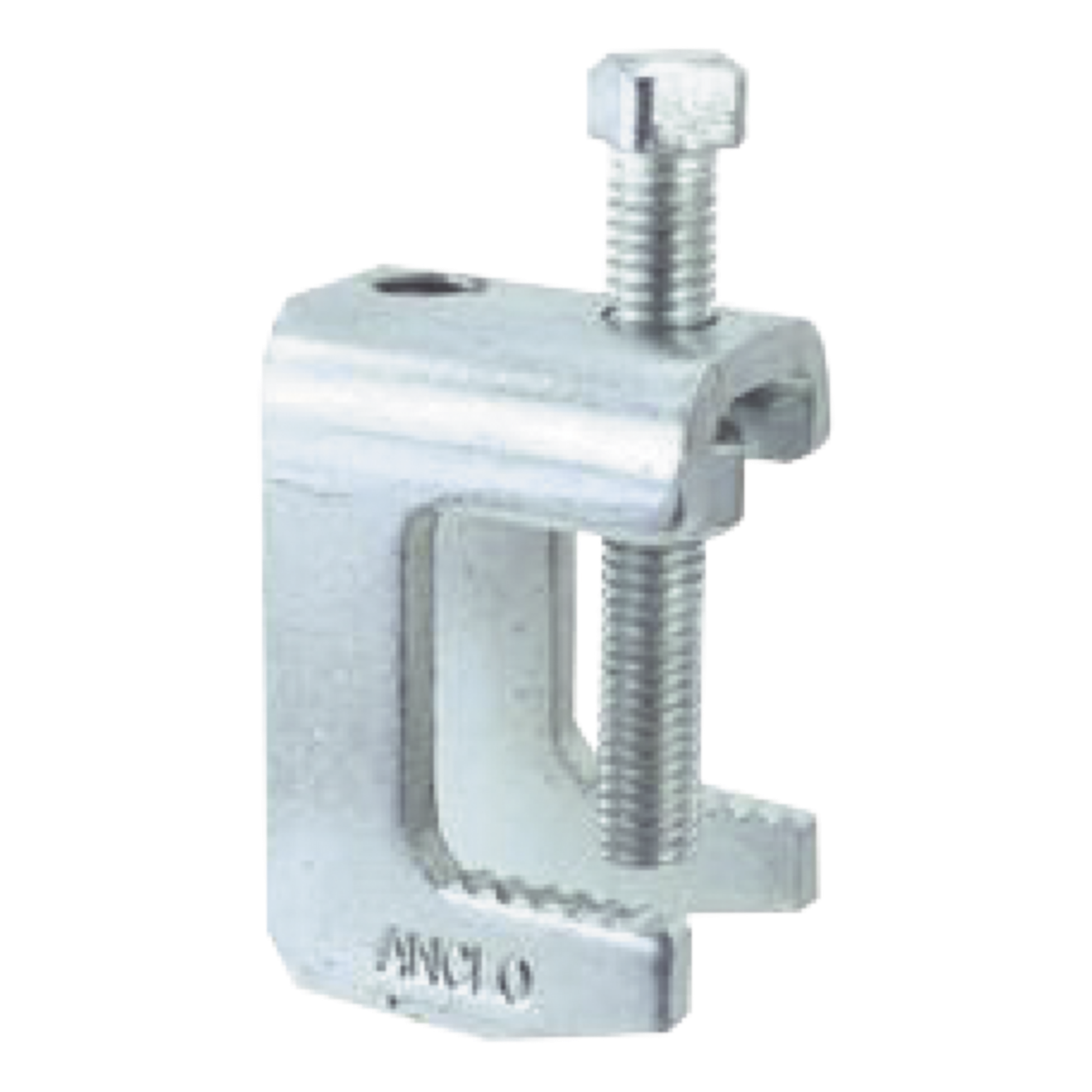 Mordaza de Acero / Varilla Roscada 1/2" / Carga 300 kg / Fijación Estructural / Acabado Galvanizado Electrolítico — ANCLO · SKU ANC-MA114-12