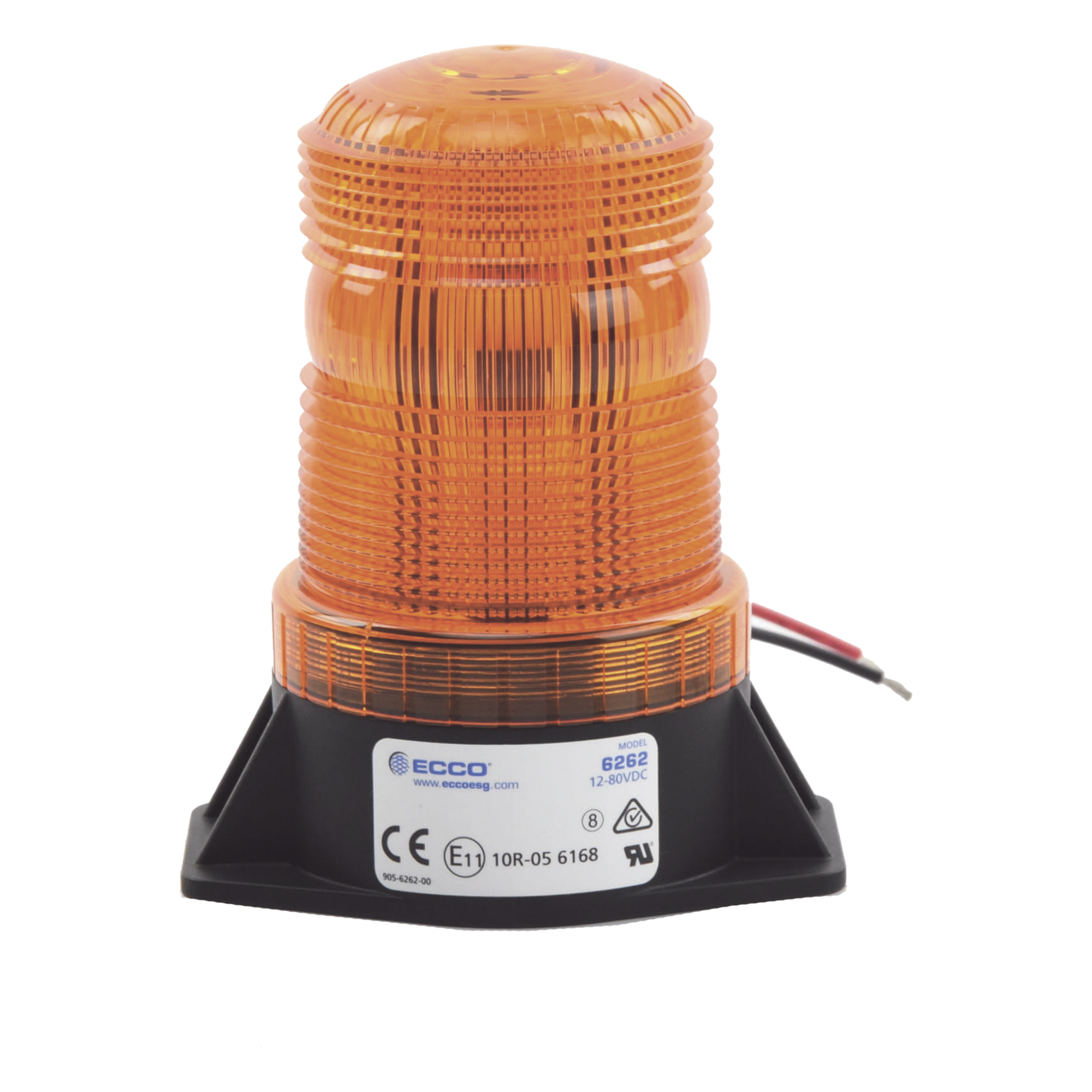 Mini Burbuja LED / Rango 12-80 VCC / IP66/67 / 8 Destellos 70 FPM / SAE J845 Clase III / Montaje Permanente — ECCO · SKU X6262-A