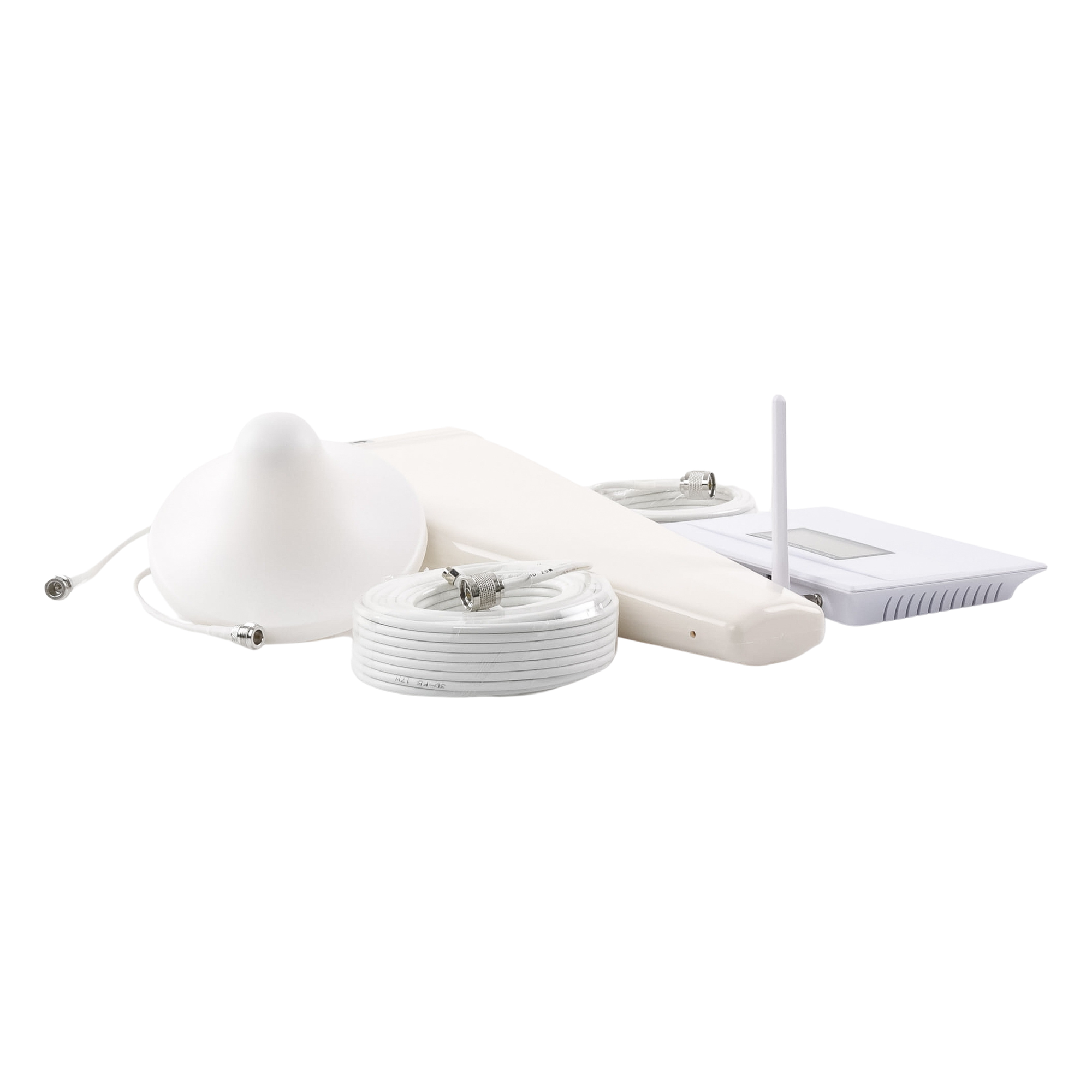 Amplificador de Señal Celular / Doble Banda 850 y 1900 MHz / Ganancia 70 dB / Cobertura 600 m² / 2G y 3G / Kit Completo
