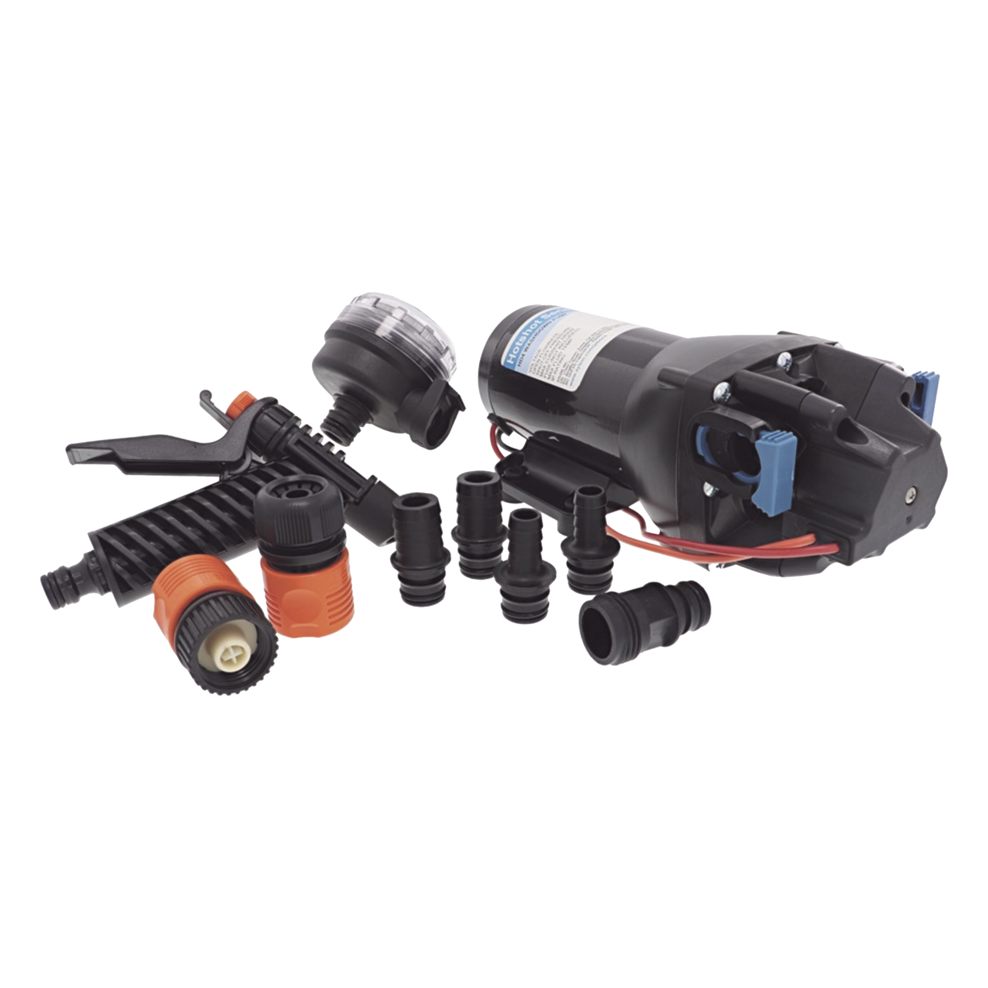 Bomba de Agua de Alta Presión / 15 LPM (4 GPM) / Corte a 4.1 bar (60 PSI) / 12 Vcd / IPX6 / Autocebante 2.4 m (7.9 ft) — JABSCO · SKU Q401J-118N-3A
