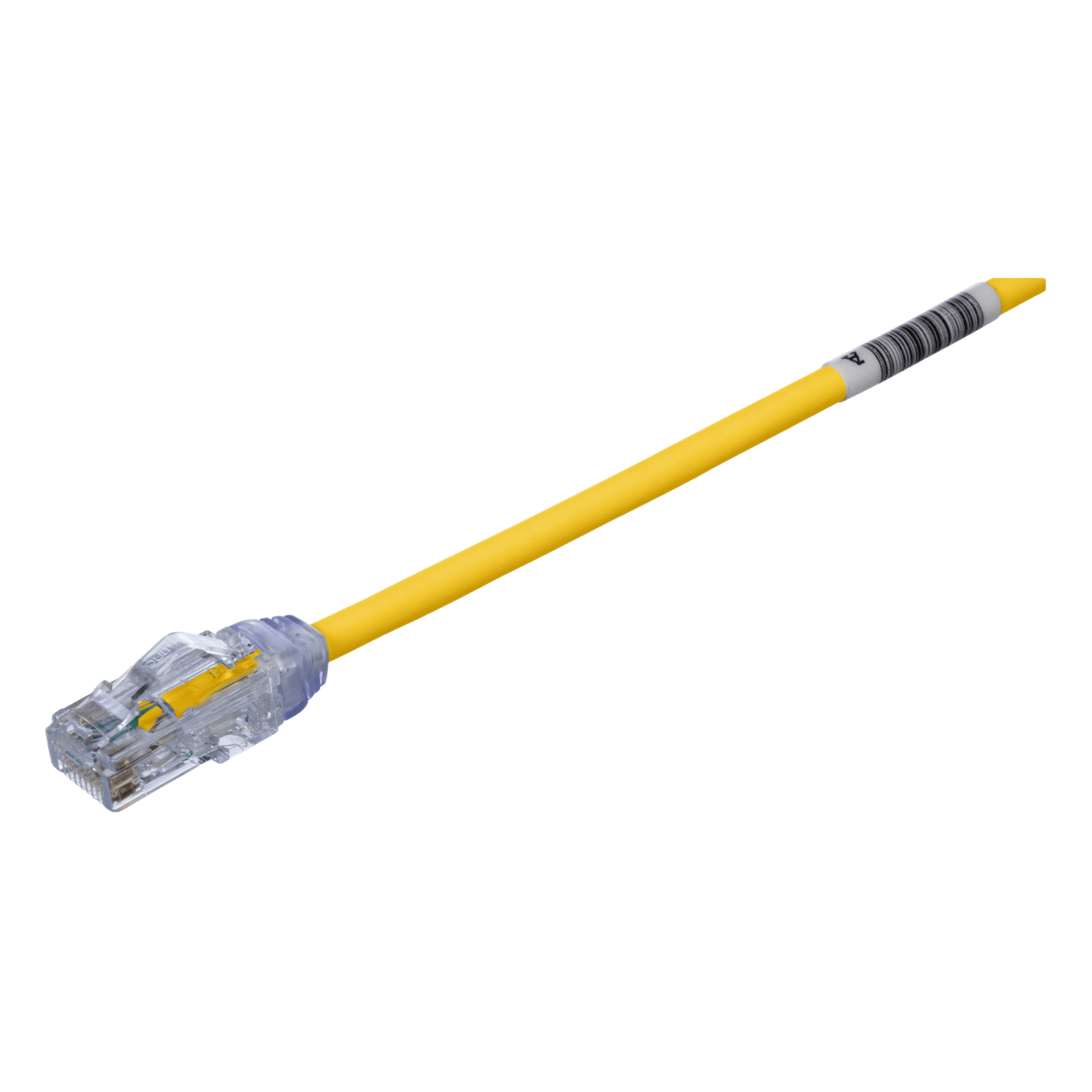 Cable de Parcheo UTP / Cat6A 500 MHz / 28 AWG Diámetro Reducido 4.7 mm / Doble Clasificación CM/LSZH / PoE IEEE 802.3bt / 0.61 m (2 ft) — PANDUIT · SKU UTP28X2YL