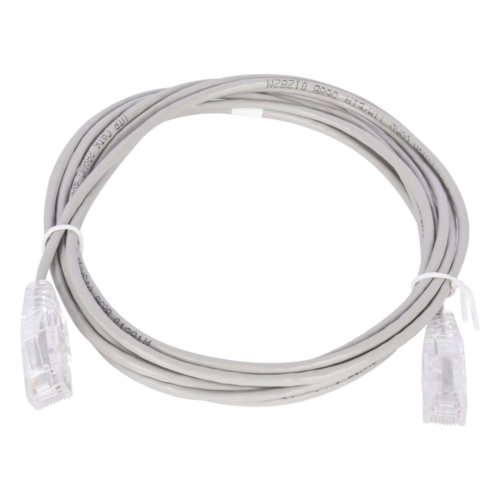 Cable de Parcheo Slim UTP Cat6 / 2 m (6.56 ft) / 28 AWG / 1 Gbps / RJ45 / Gris