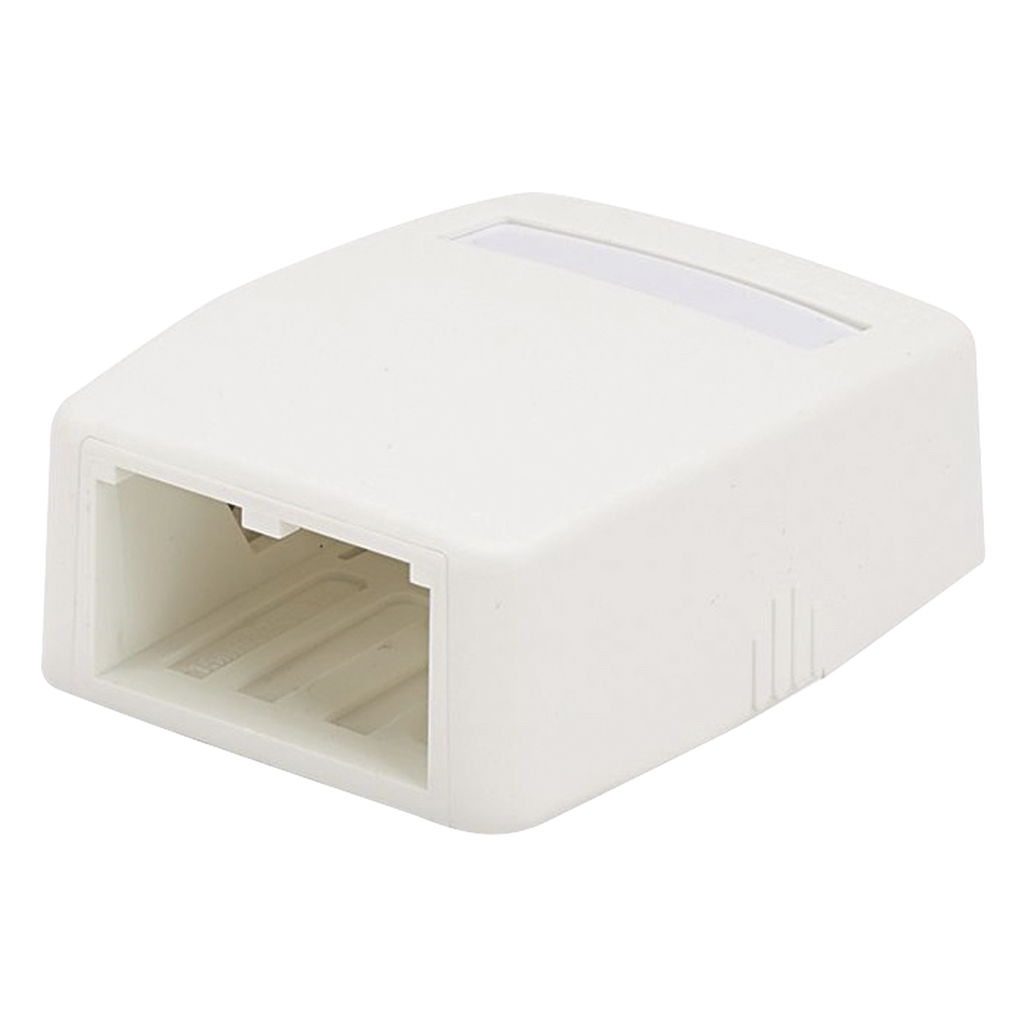 Caja de Montaje en Superficie / 2 Puertos Mini-Com / ABS / 0.175 x 0.082 x 0.217 ft / Blanco — PANDUIT · SKU CBXQ2WH-A