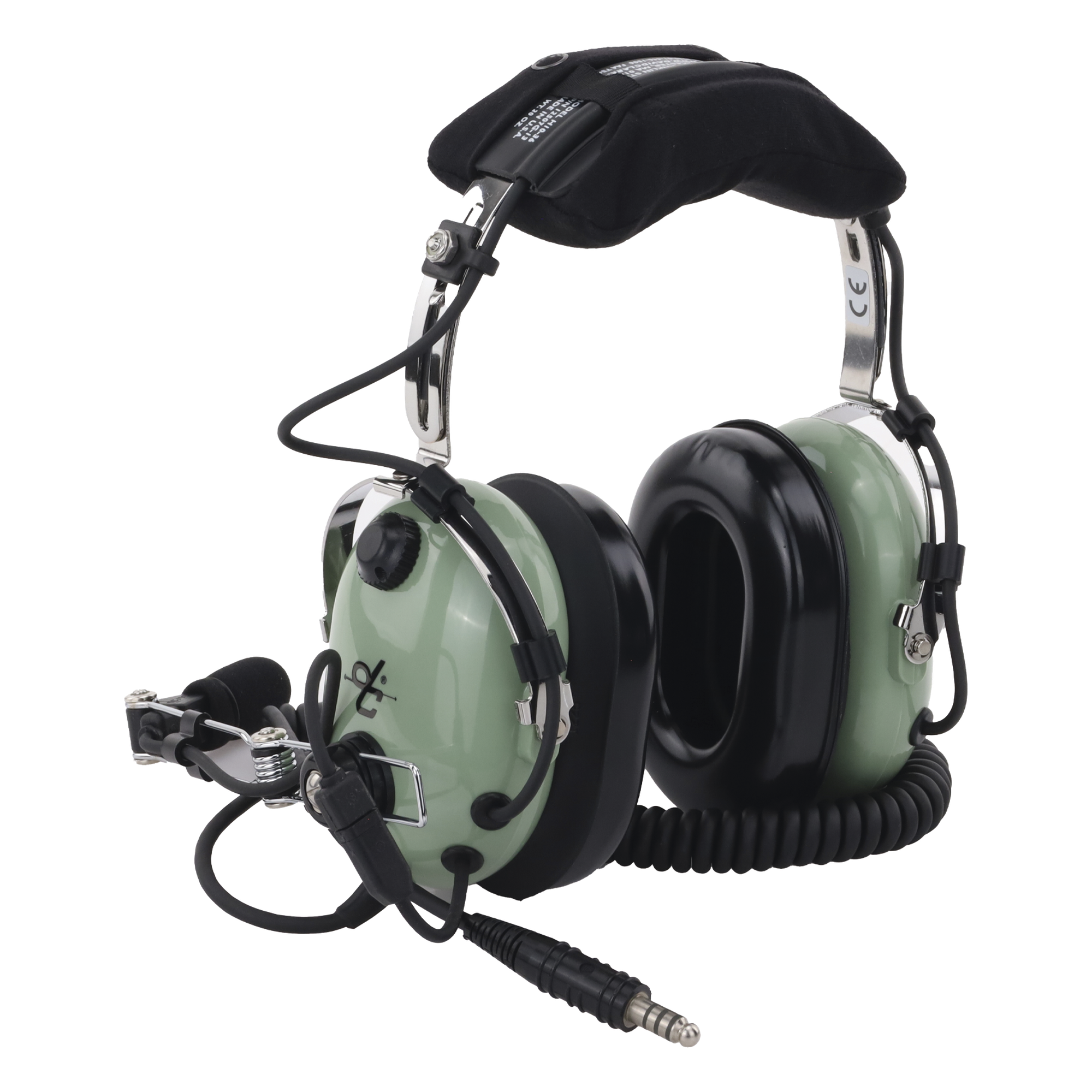 Auriculares de Aviación / Cancelación Activa de Ruido / Reducción 24 dB / Cable Espiral 1.5 m (4.9 ft) / Micrófono M-7A / Certificación FAA TSO