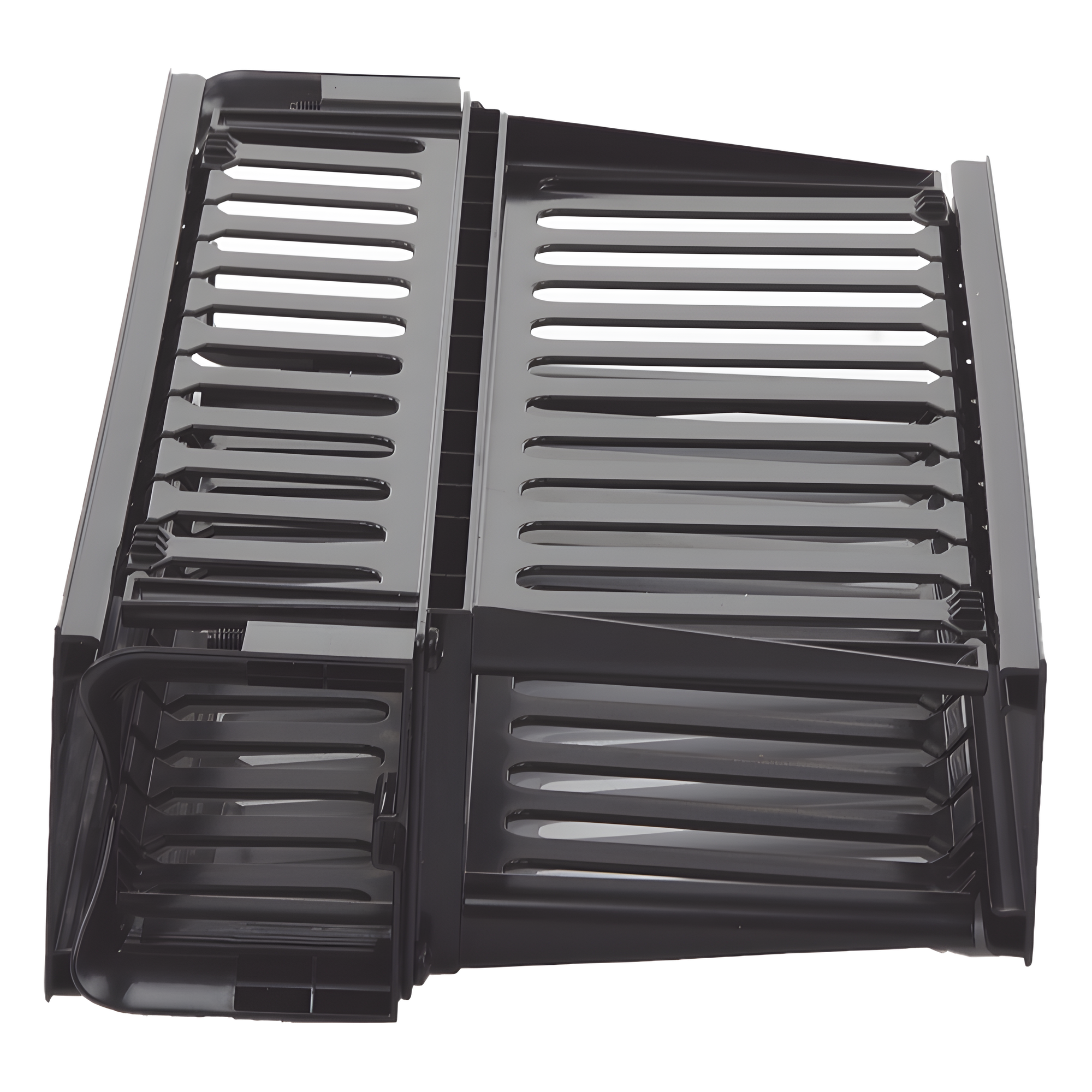 Organizador de Cables Horizontal / Doble Frontal y Posterior / 2UR / 19in / Con Tapa Extendida