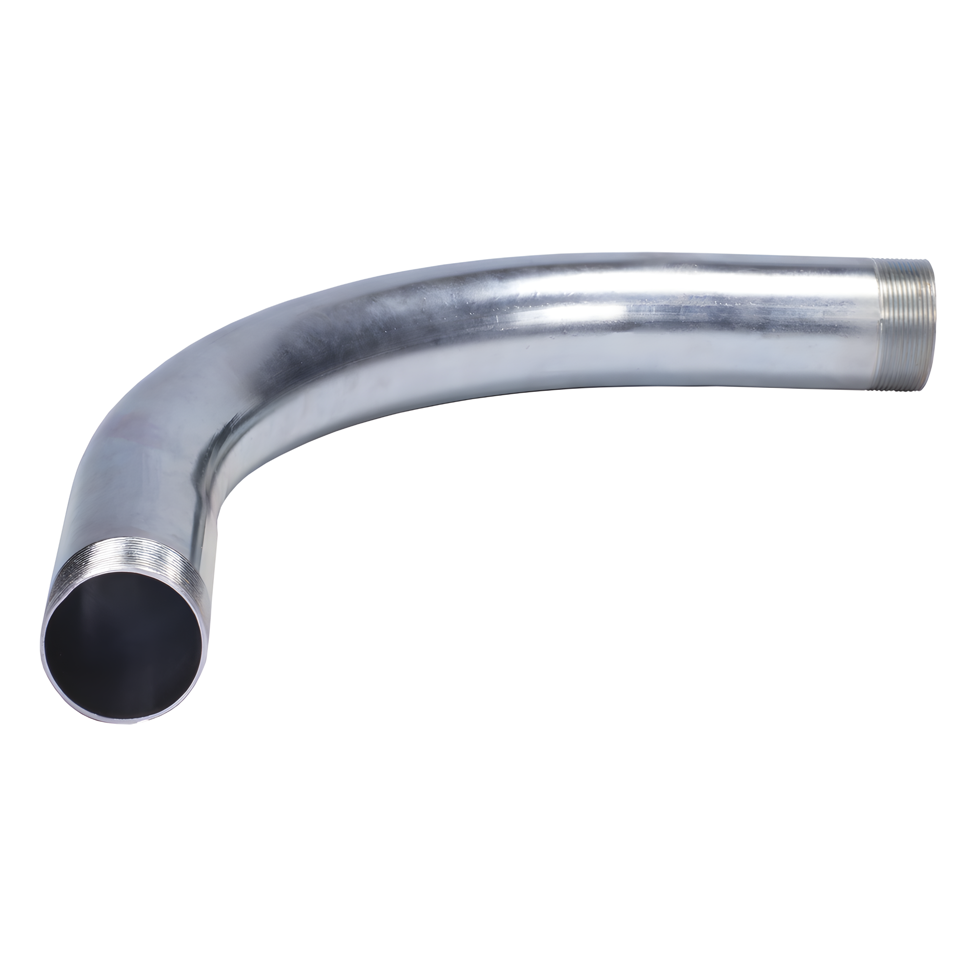 Codo 90° para Conduit / 1 1/4" (32 mm) / Pared Gruesa / Rosca Galvanizada / Etiqueta Amarilla / Interior — JUPITER · SKU JU-PG-114-COD