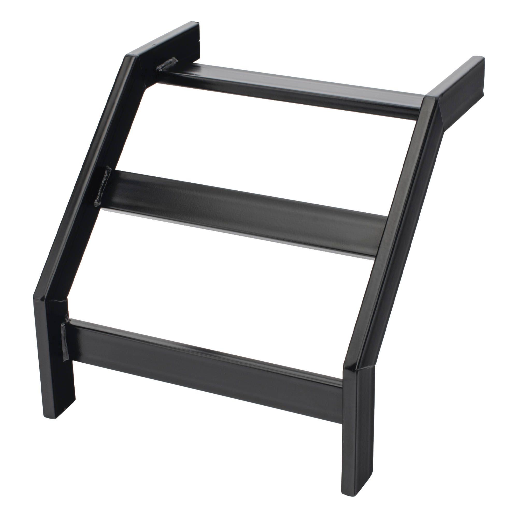 Curva Vertical Exterior 90° / Escalera Tubular 1.5" de Peralte x 12" de Ancho / Acero al Carbono con Recubrimiento Epóxico / Radio de Curvatura 12' (3.66 m) / Incluye Coples y Tornillería — CHAROFIL · SKU CHCVET1X12EPK