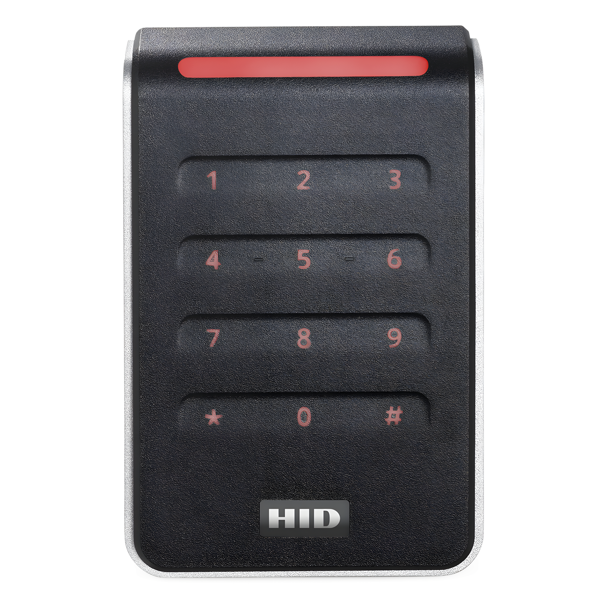Lector de Control de Acceso / Multitecnología / Teclado 2x6 / Wiegand y OSDP / Pigtail Integrado / 80x121.5x21.5 mm — HID · SKU RS40KF