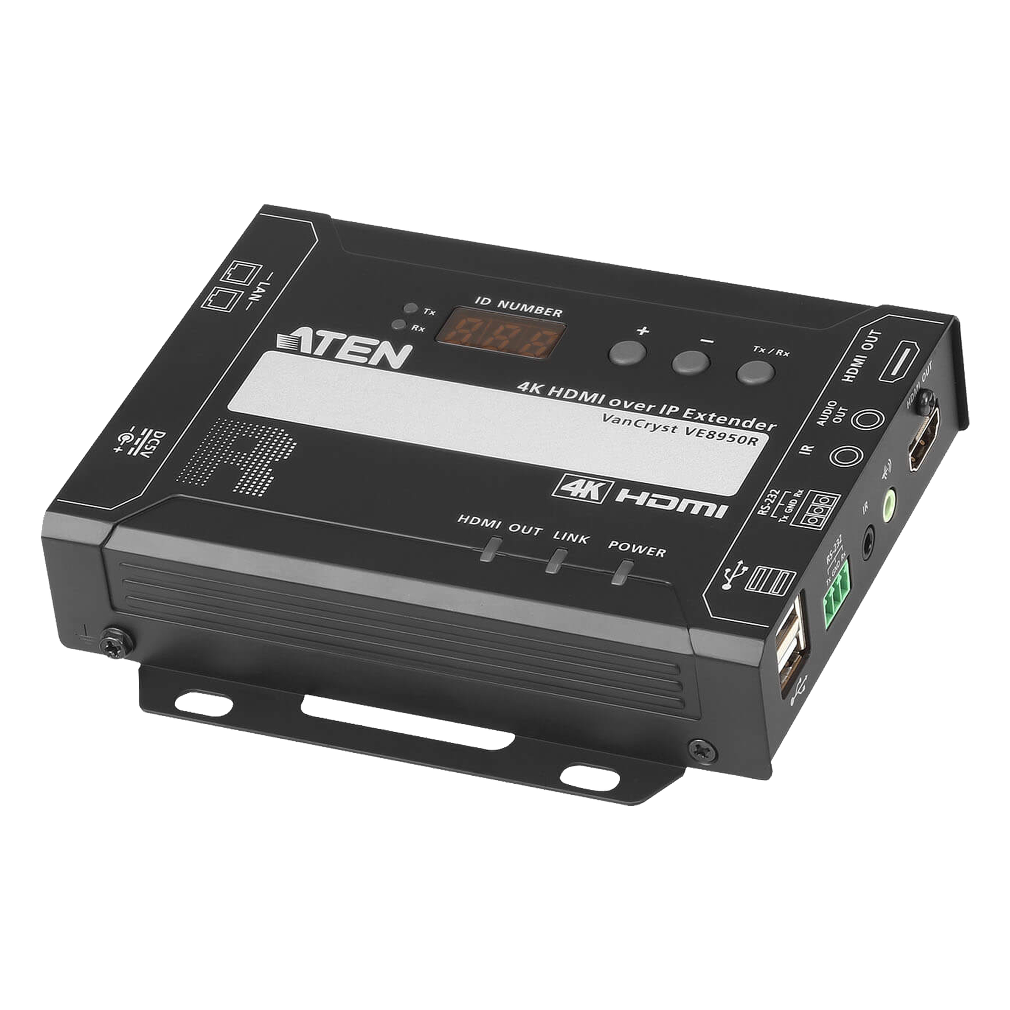 Receptor HDMI sobre IP / 4K @ 30Hz / 4:4:4 / EDID Expert / Control CLI Telnet/RS-232 / Punto a Punto o Multipunto — ATEN · SKU VE8950R