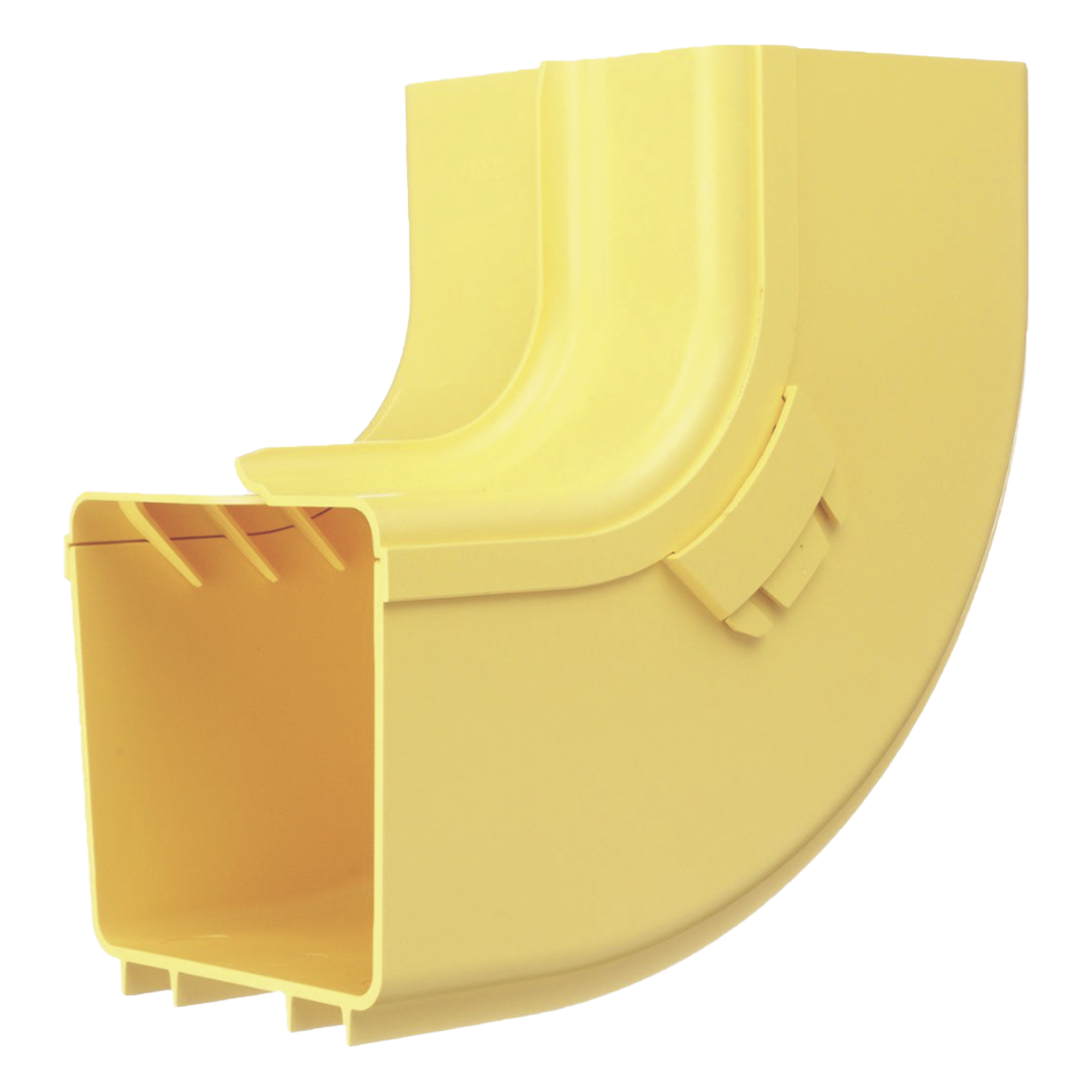 Bajada Vertical Interior 90° / Radio de Curvatura 50.8 mm / Canaleta 4x4 / Tapa Integrada / PC/ABS / Amarillo — PANDUIT · SKU FRIVRA4X4LYL