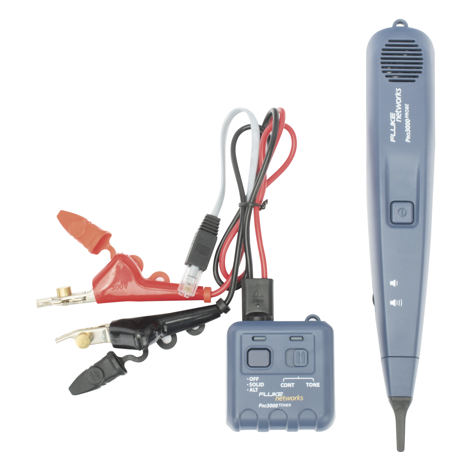 Generador y Sonda de Tonos / 1000-1500 Hz / Protección 60V DC / Filtrado de Interferencias / Altavoz de Alta Potencia — FLUKE NETWORKS · SKU 26000900