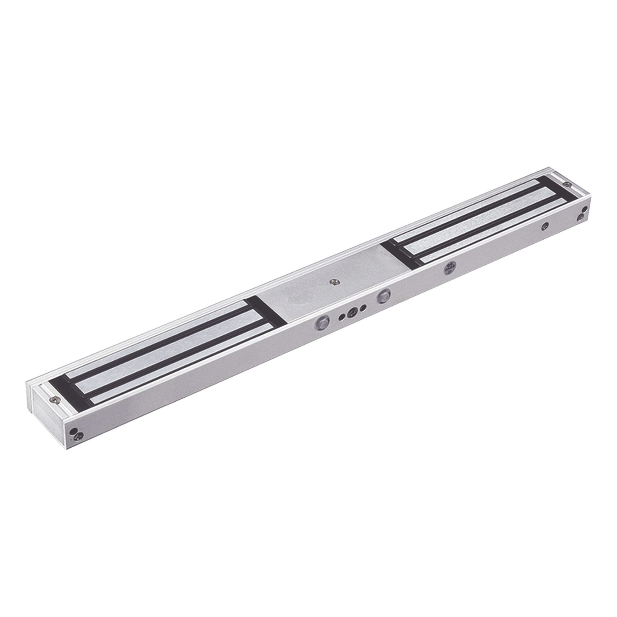 Chapa Magnética Doble / 1200 lbs x 2 (544.3 kg x 2) / 12VCC o 24VCC Seleccionable / LED Estado / -20 ~ 55°C / Puertas Doble Hoja — ACCESSPRO · SKU MAG1200NDLED